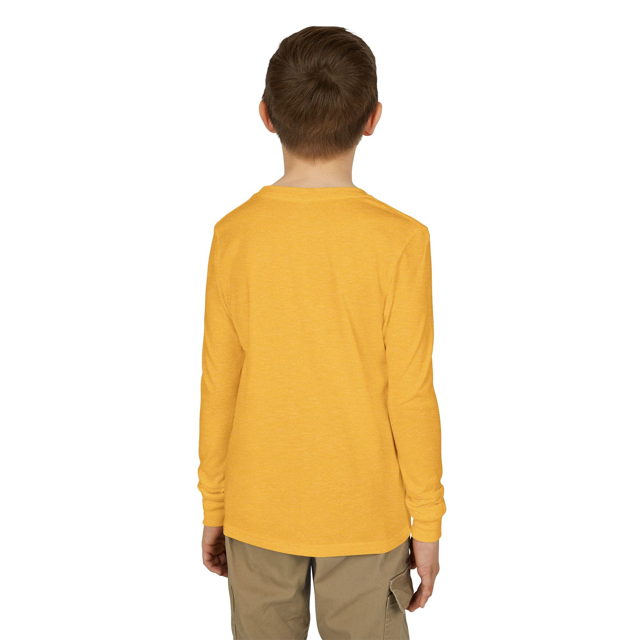 Grumpy Bear Kids Long Sleeve Tee — Cute Cartoon Bear & Bunny Graphic
