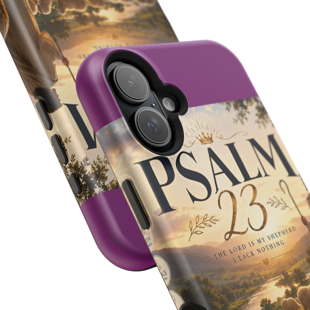 Psalm 23 Phone Case — Magnetic Impact-Resistant Christian iPhone Cover
