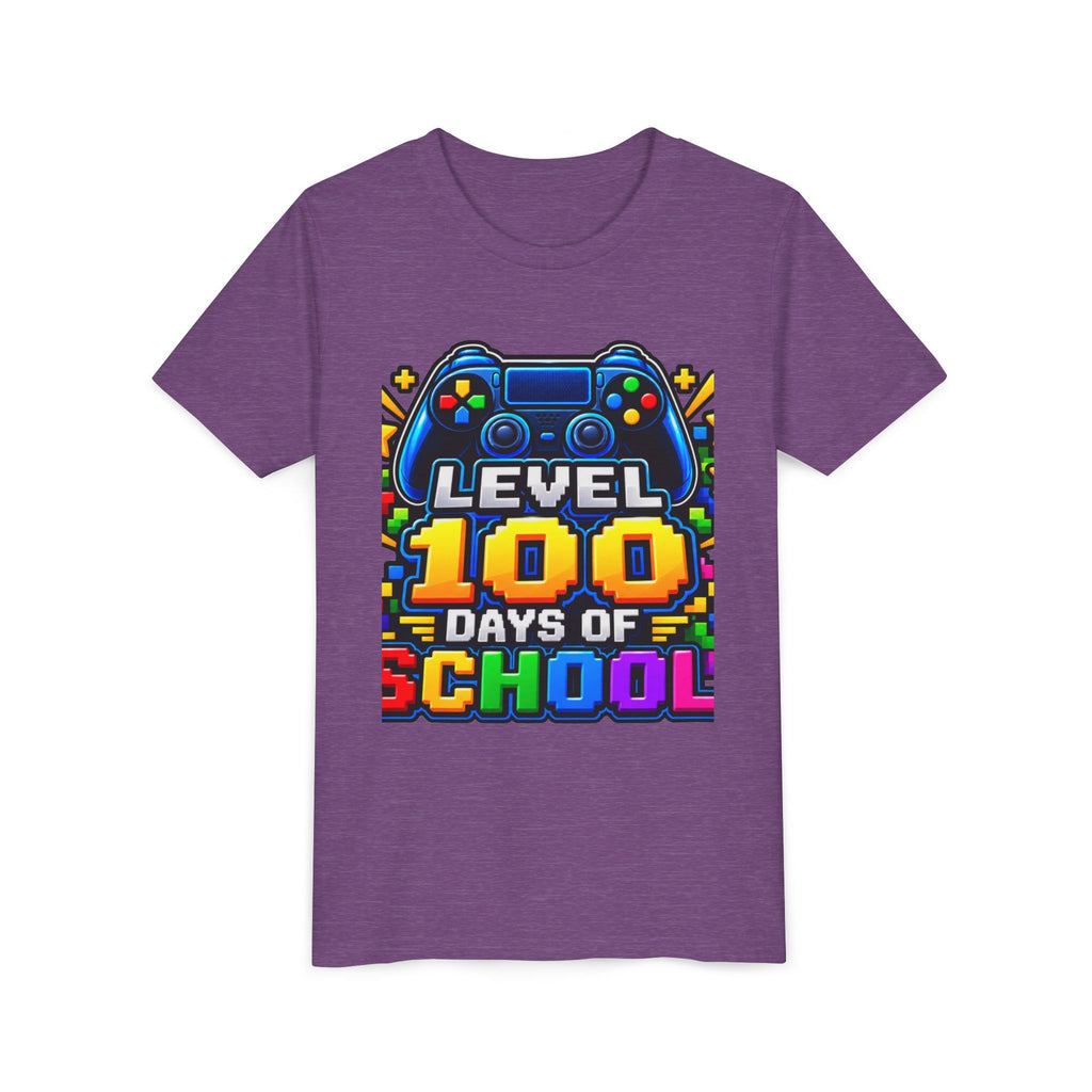 Level 100 Days of School Youth Tee — Gamer 100th Day of School Shirt