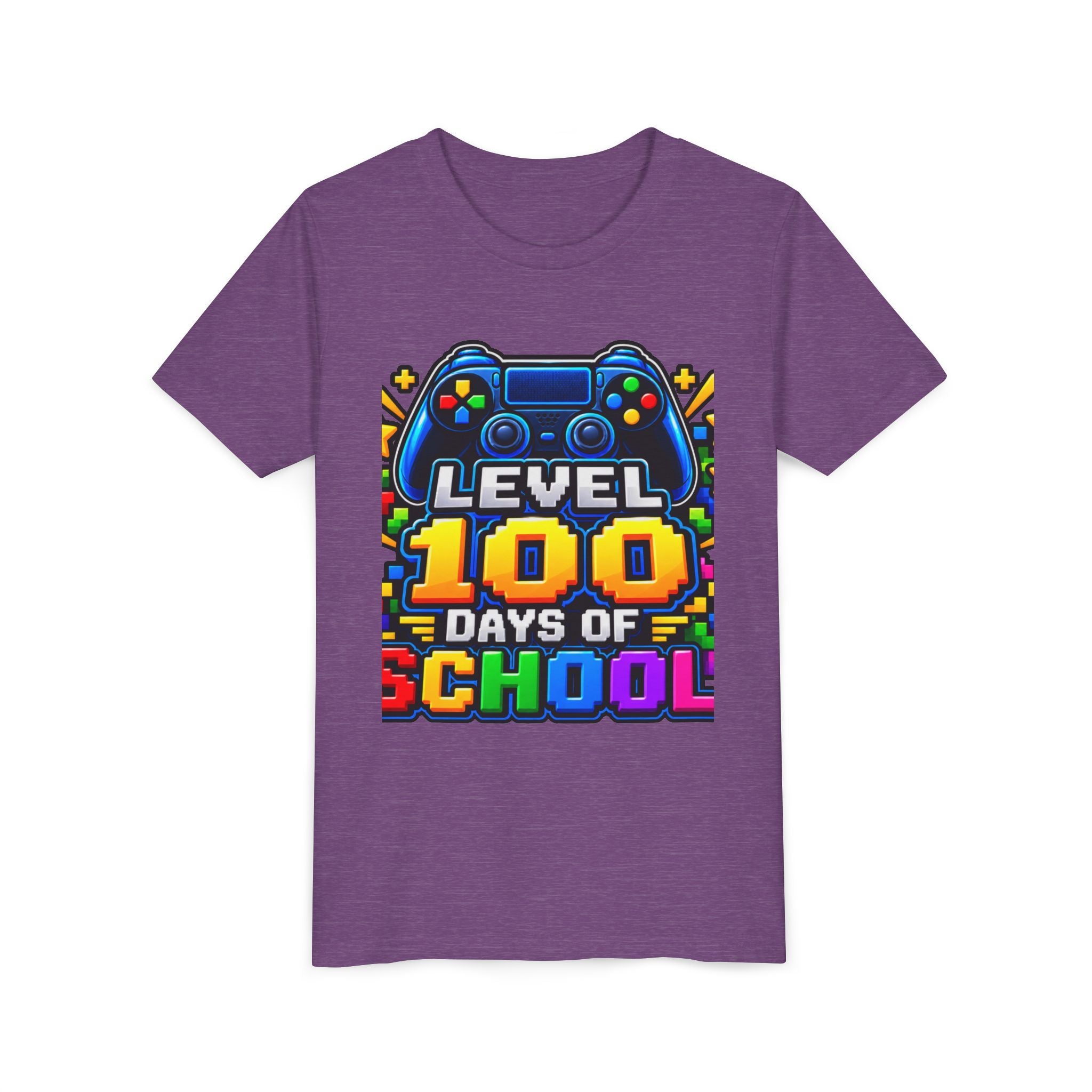 Level 100 Days of School Youth Tee — Gamer 100th Day of School Shirt