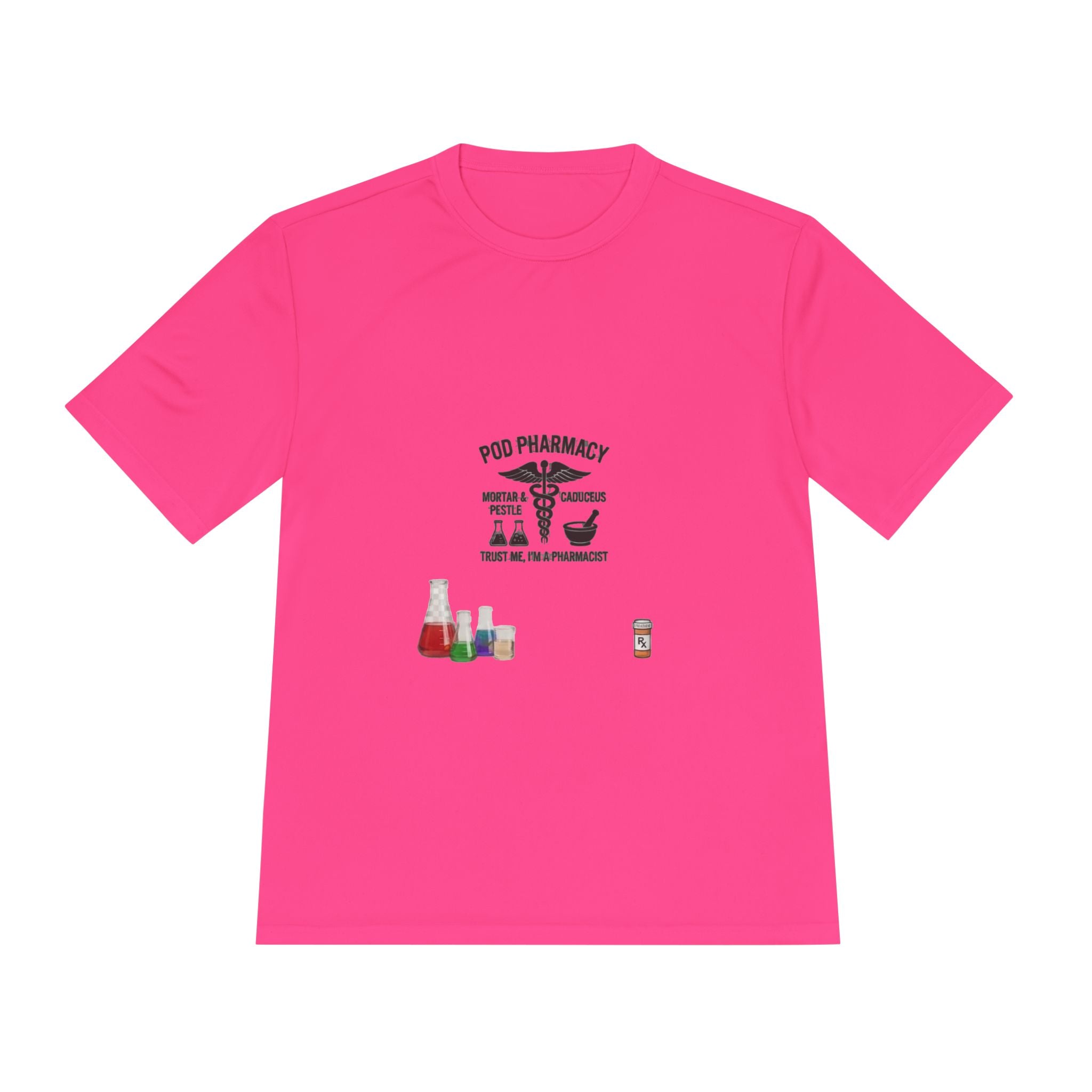 Lab Tech Tee — 'PhD Pharmacy' Science Beakers Graphic Shirt