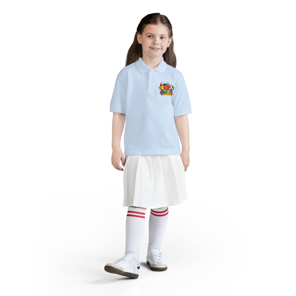 Youth Polo — "100 Days of School" Sport-Themed Kids Polo