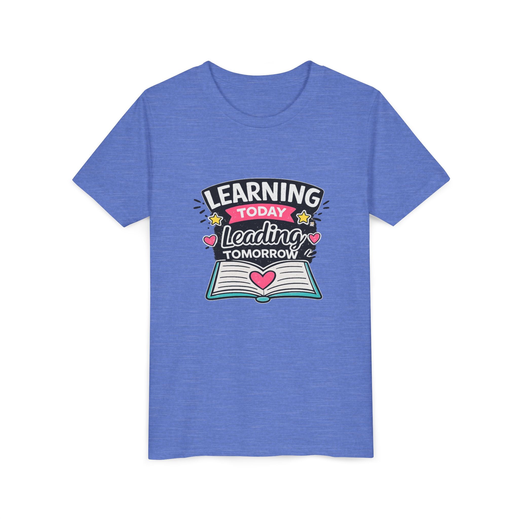 Youth Tee — "Learning Today, Leading Tomorrow" School Kids Graphic T-Shirt