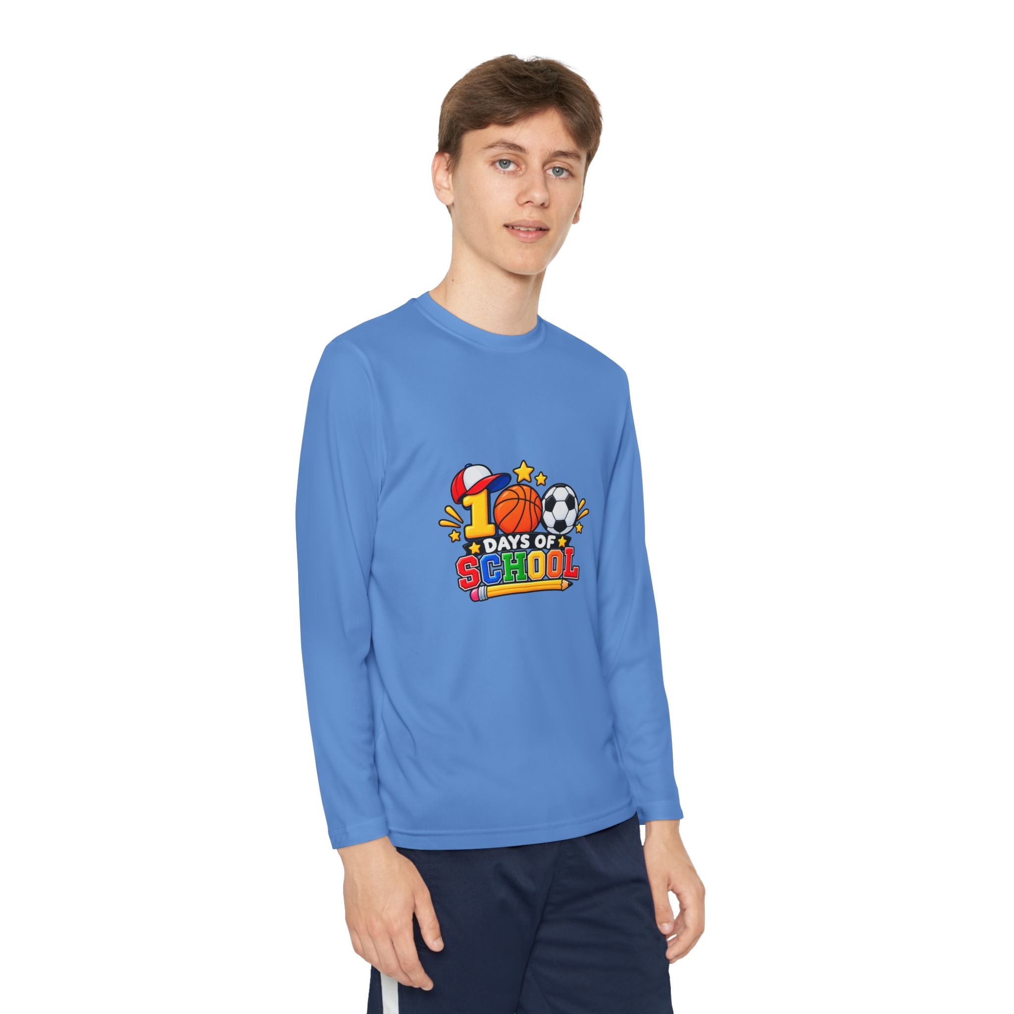 Youth Long Sleeve Tee – "1 Days of School" Sports Back-to-School Shirt