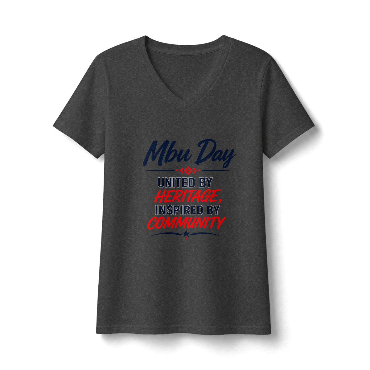 Mbu Day Texas V-Neck Tee — "Mbu Day: United by Heritage, Inspired by Community" Women's Shirt