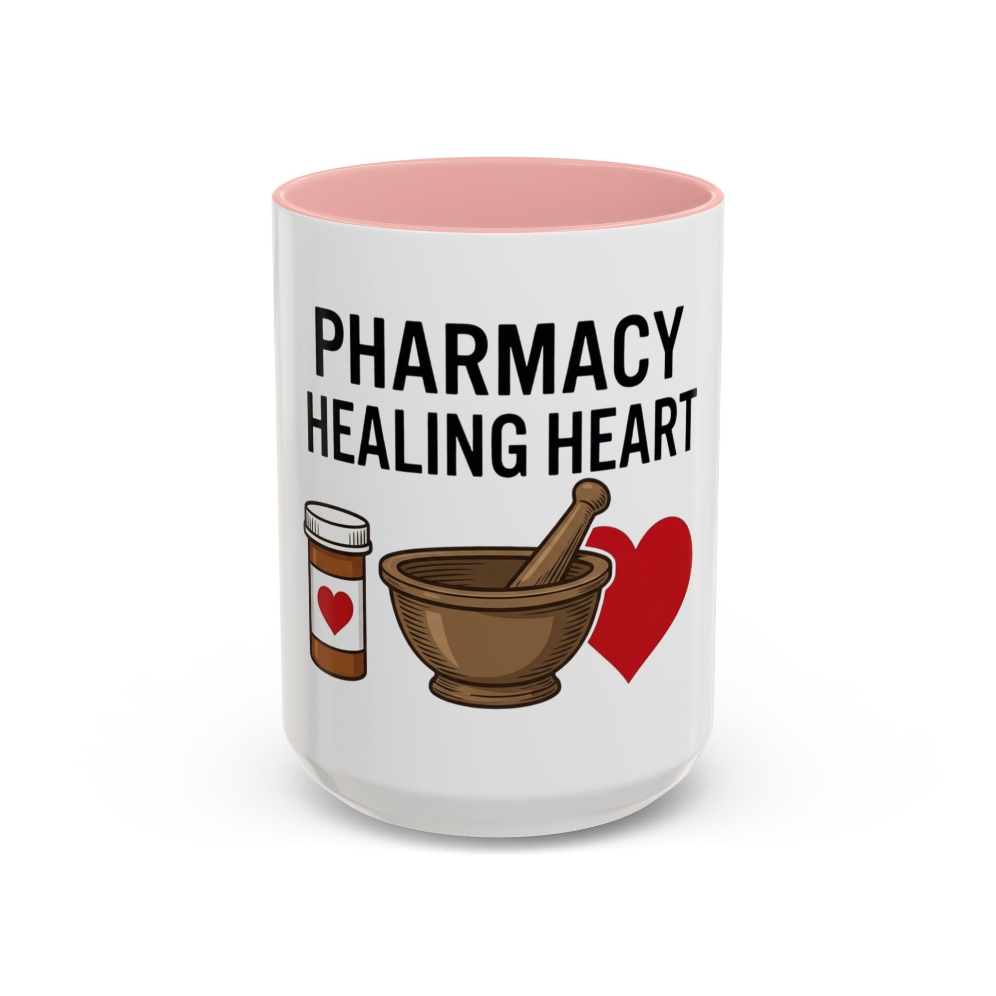 Pharmacy Healing Heart Coffee Mug — Pharmacist Appreciation Accent Mug