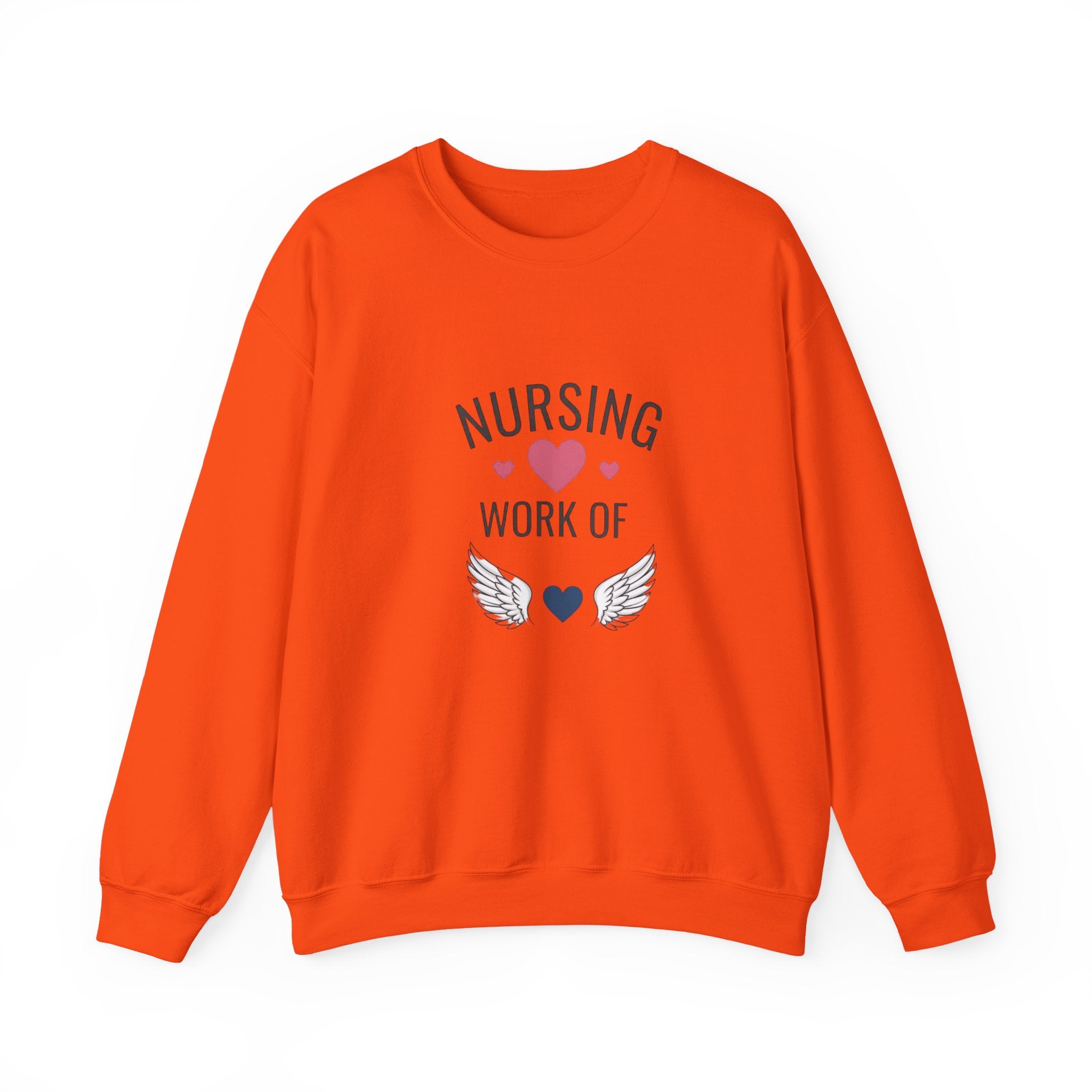Nursing Work of Heart Crewneck Sweatshirt — Nurse Appreciation Pullover