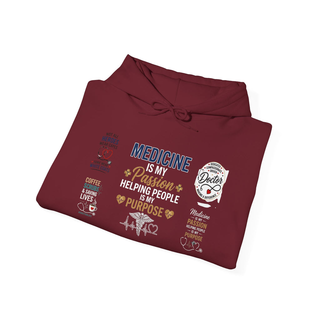 Medicine Passion Purpose Hoodie – Medical Student & Nurse Gift Pullover