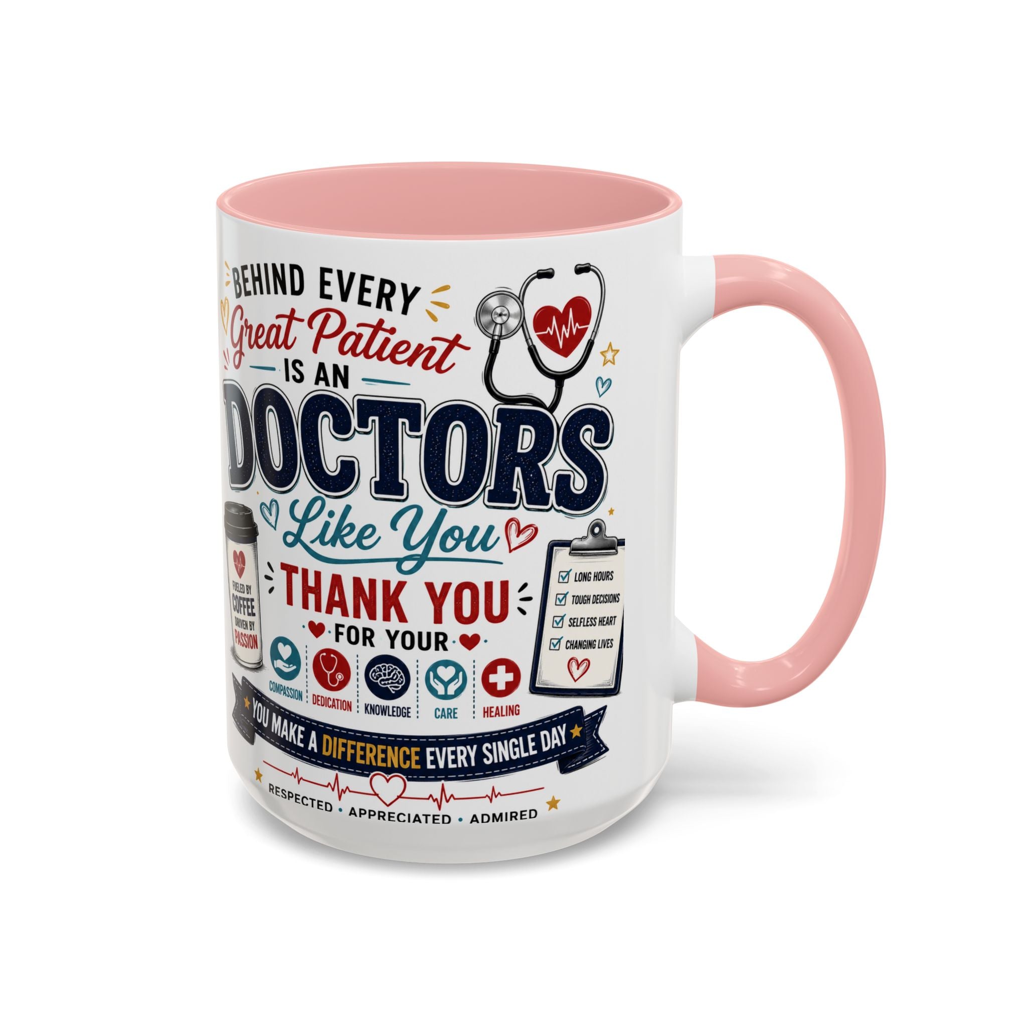 Doctor Appreciation Coffee Mug — "Behind Every Great Patient Is A Doctor Like You"