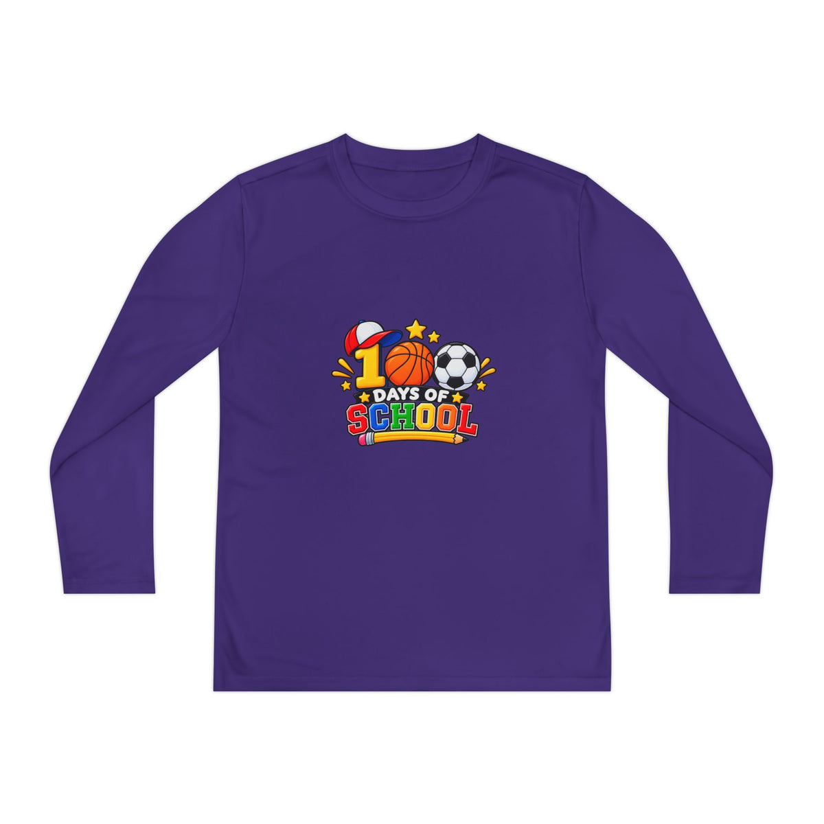 Youth Long Sleeve Tee – "1 Days of School" Sports Back-to-School Shirt