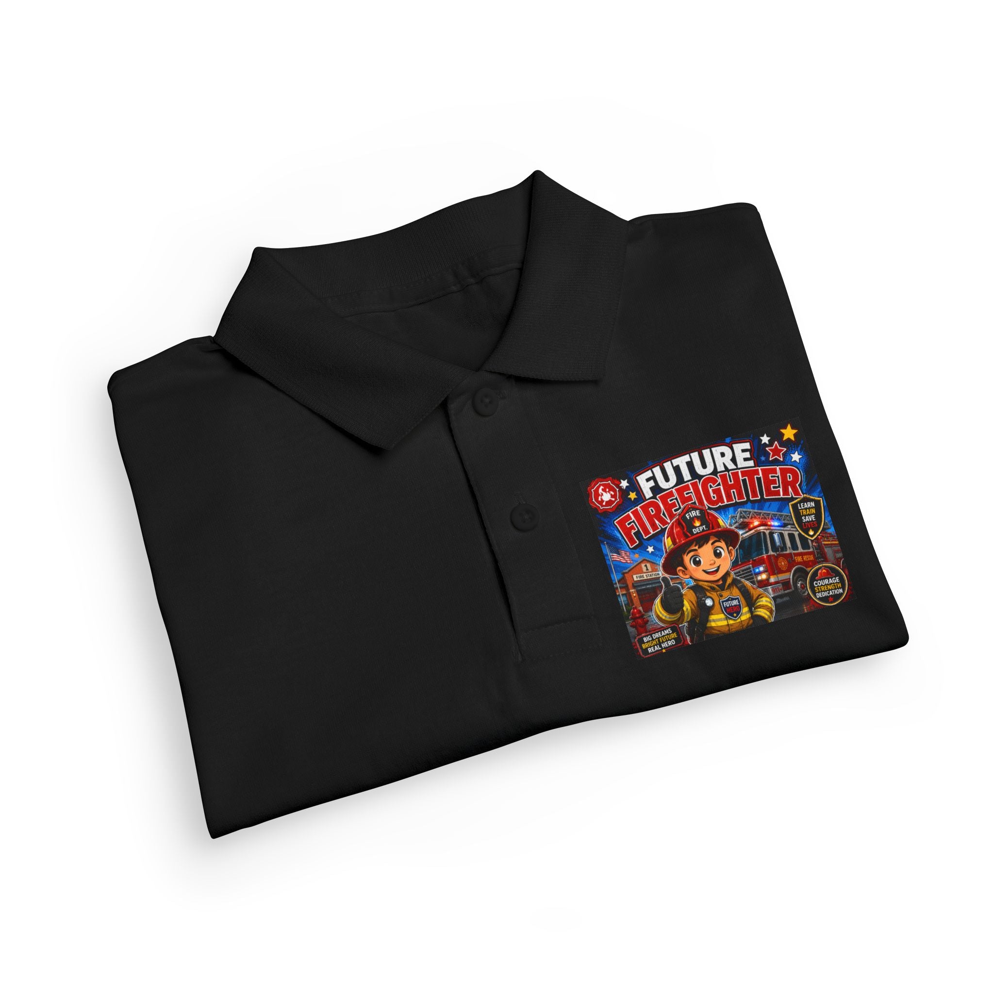 Youth Polo — "Future Firefighter" Kids Short-Sleeve Polo