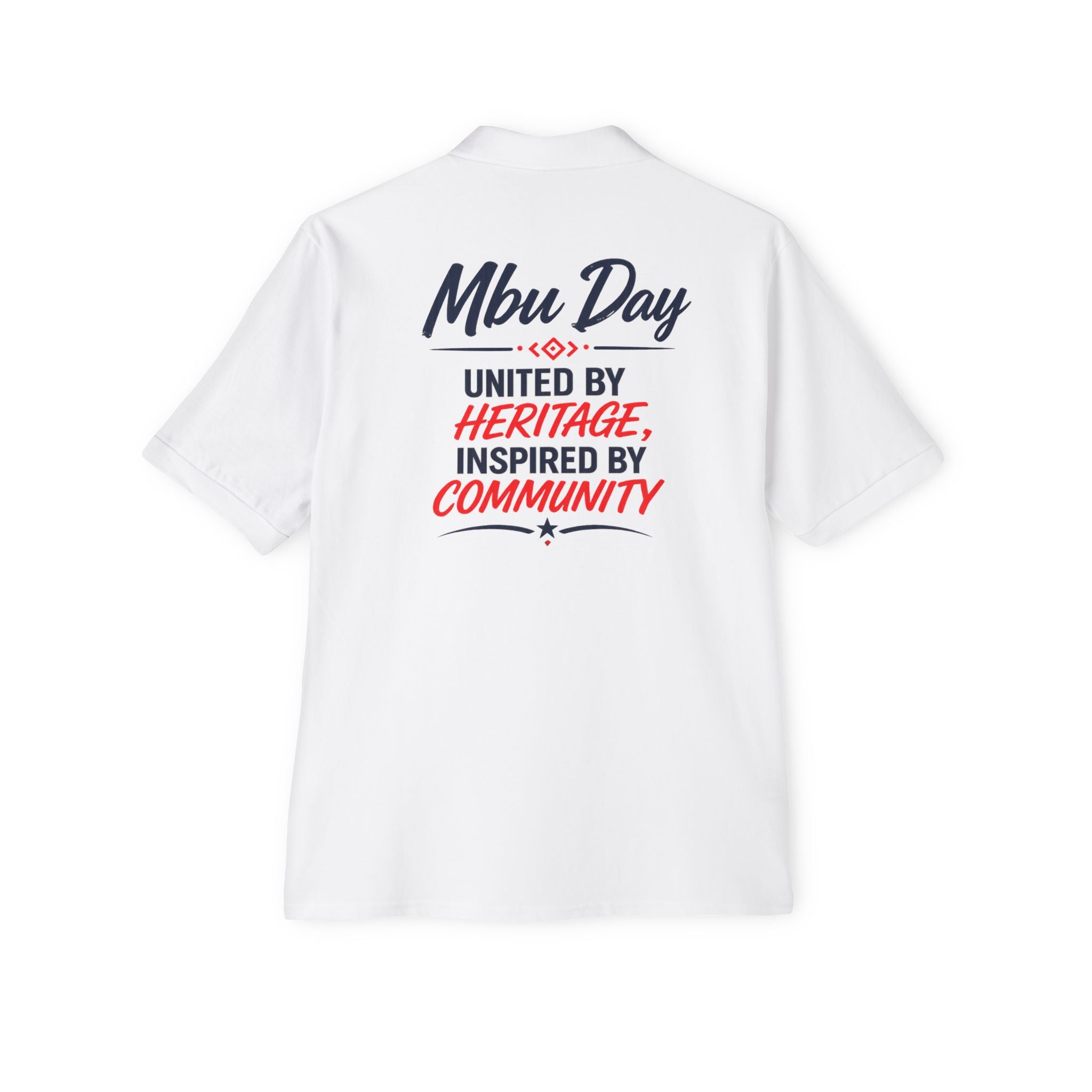 Mbu Day Texas Polo — 'Mbu Day: United by Heritage, Inspired by Community' Men's Polo