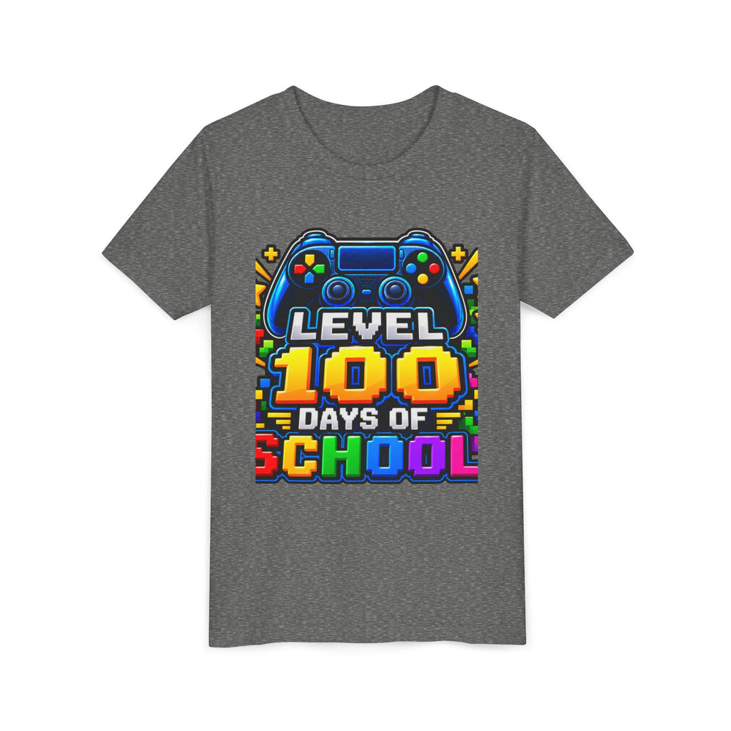Level 100 Days of School Youth Tee — Gamer 100th Day of School Shirt