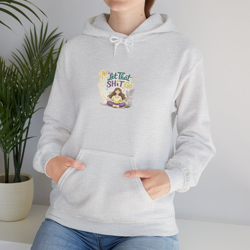 Cozy Witch Vibes Hoodie — "Not That Sh!t" Cute Witch Illustration Hoodie