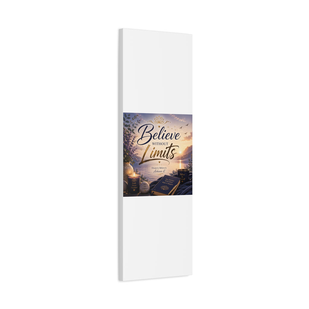 Believe Without Limits Canvas Wall Art – Inspirational Stretched Matte Print