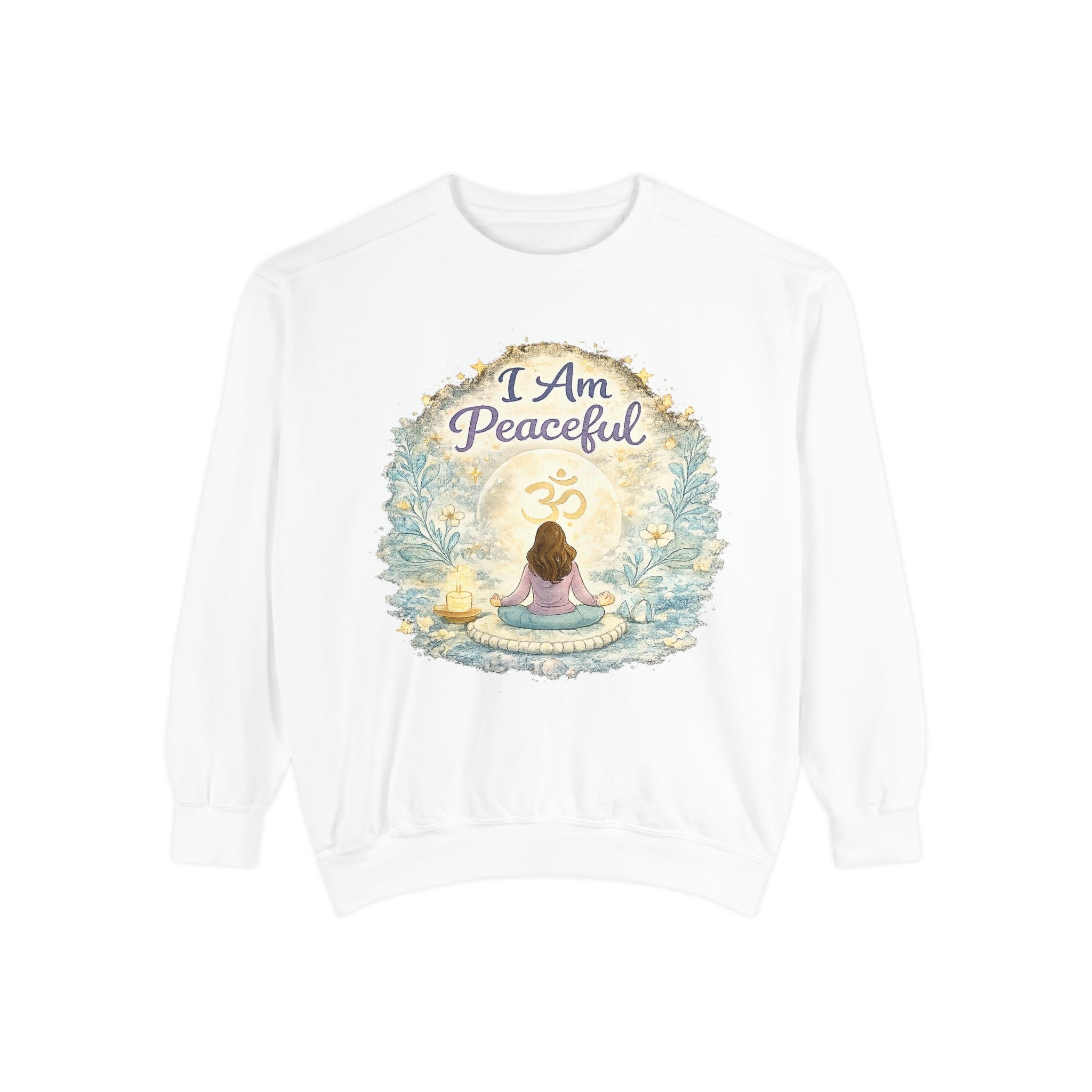 I Am Peaceful Meditation Sweatshirt — Yoga, Mindfulness & Spiritual Comfort