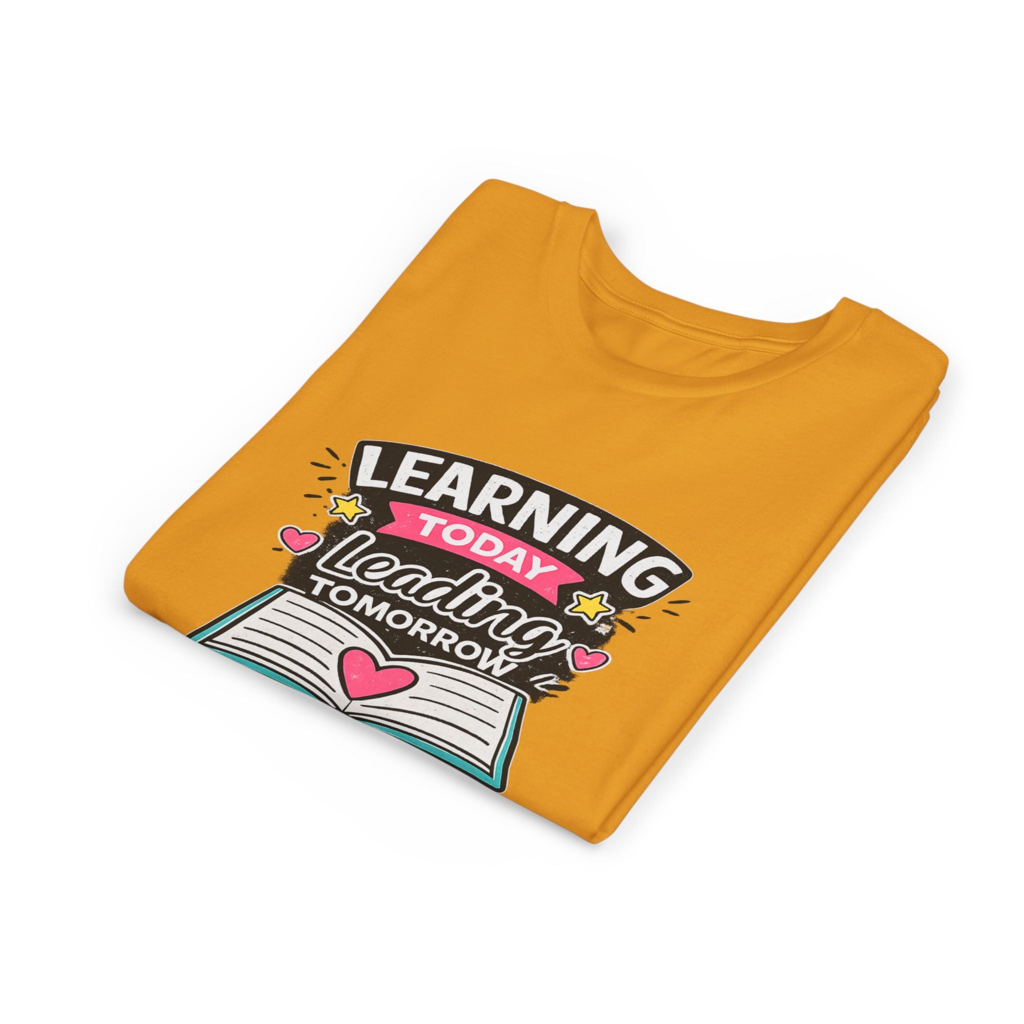Youth Tee — "Learning Today, Leading Tomorrow" School Kids Graphic T-Shirt