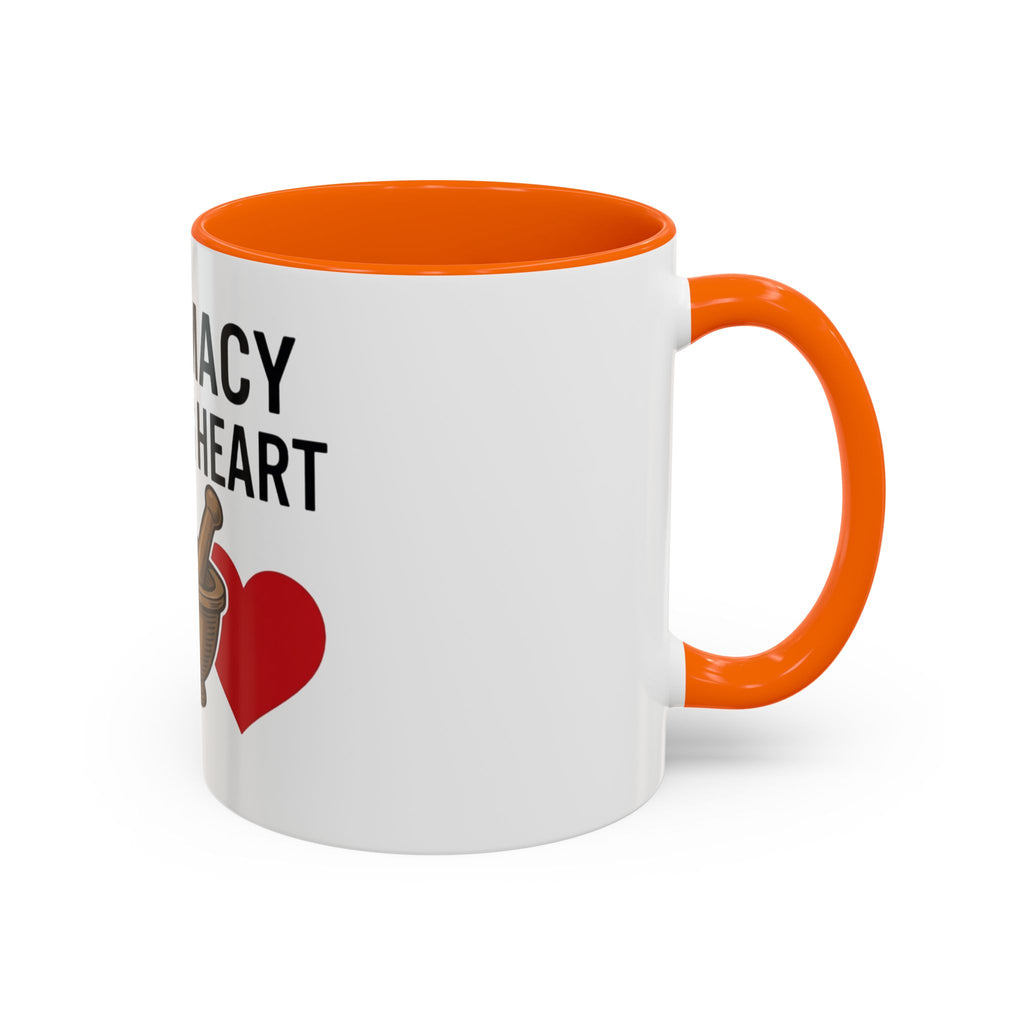 Pharmacy Healing Heart Coffee Mug — Pharmacist Appreciation Accent Mug