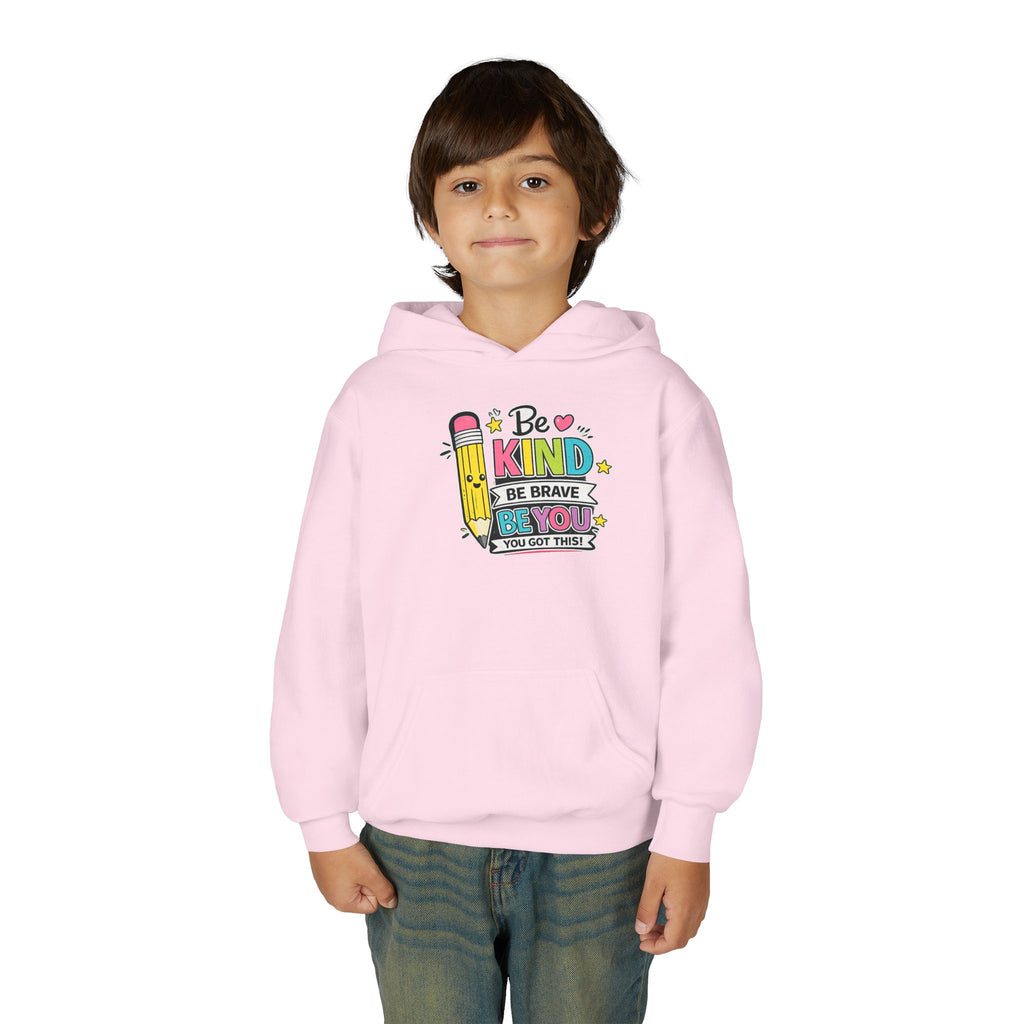 Be Kind Youth Hoodie – Encouraging Back-to-School Kids Sweatshirt