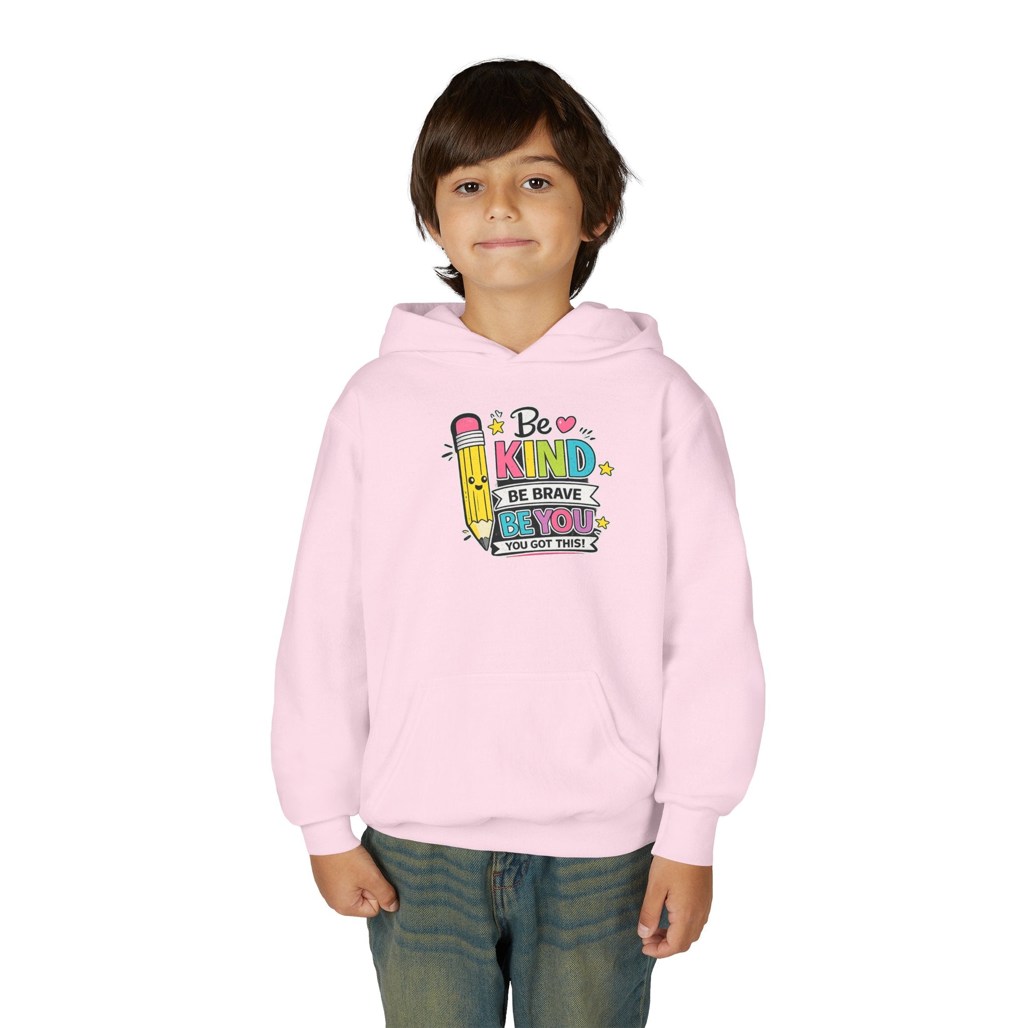 Be Kind Youth Hoodie – Encouraging Back-to-School Kids Sweatshirt