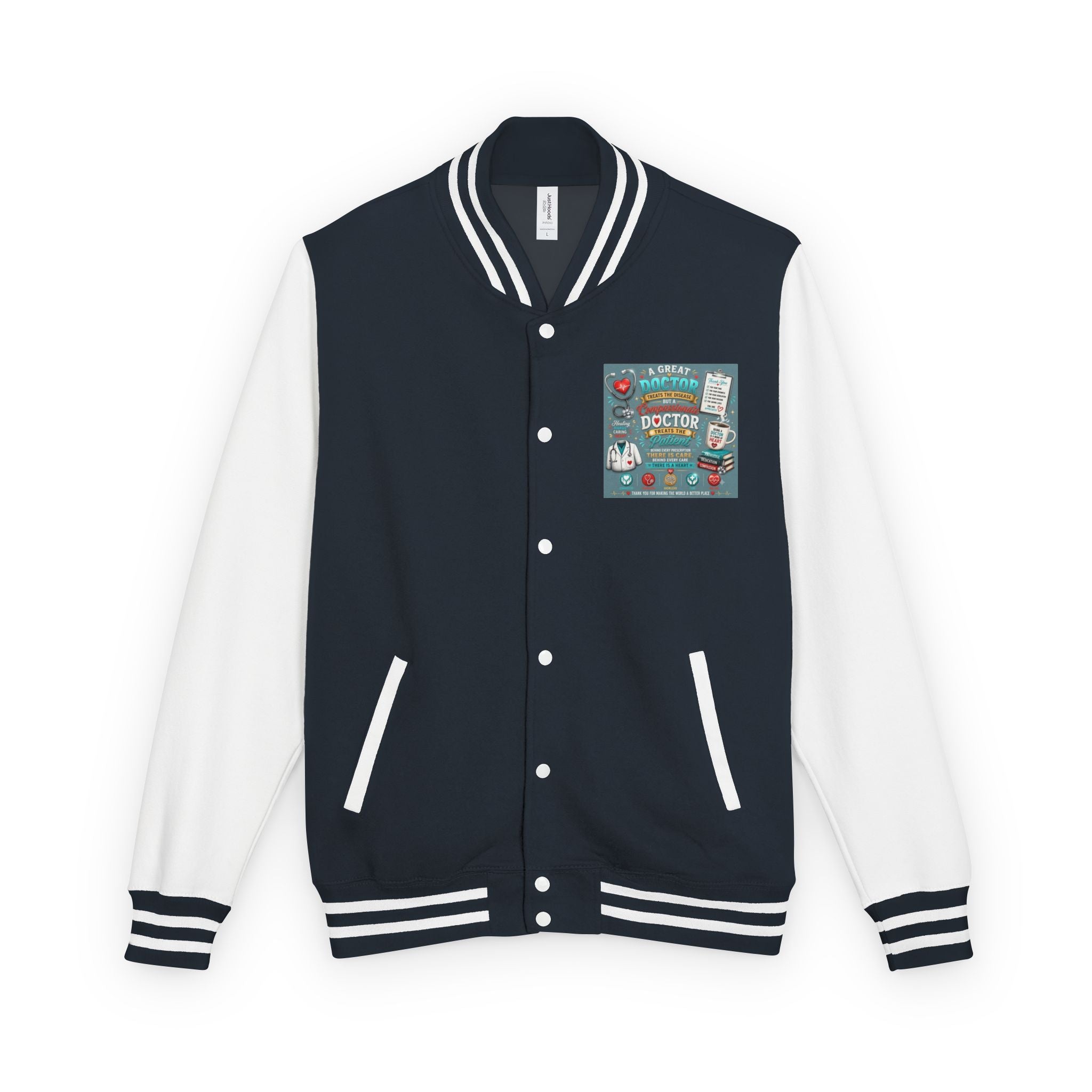 Letterman Jacket — Vintage Doctor Patch Varsity Jacket