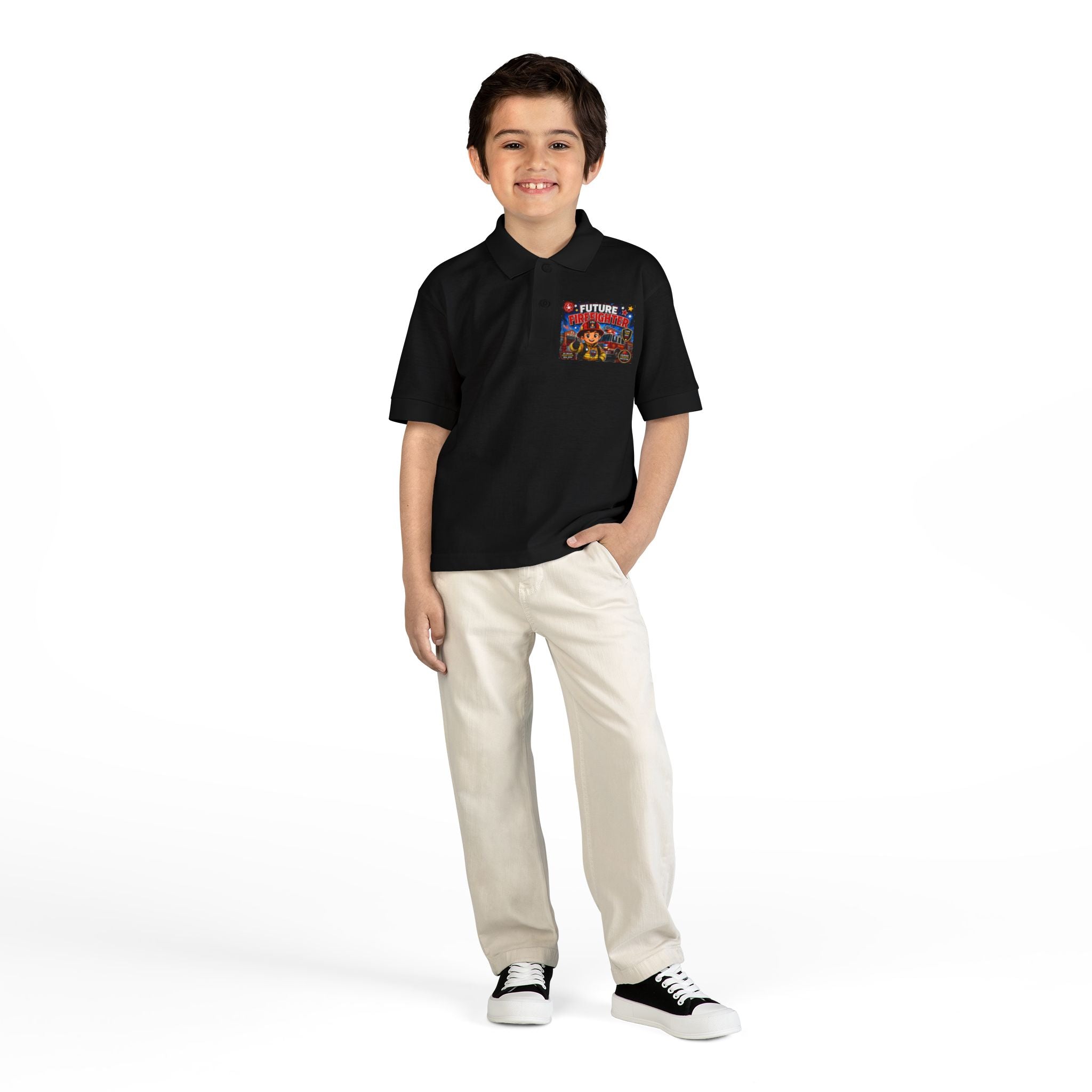 Youth Polo — "Future Firefighter" Kids Short-Sleeve Polo