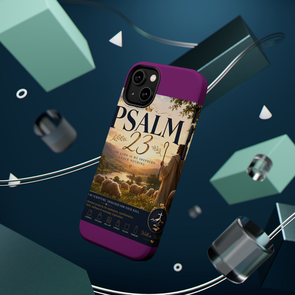 Psalm 23 Phone Case — Magnetic Impact-Resistant Christian iPhone Cover