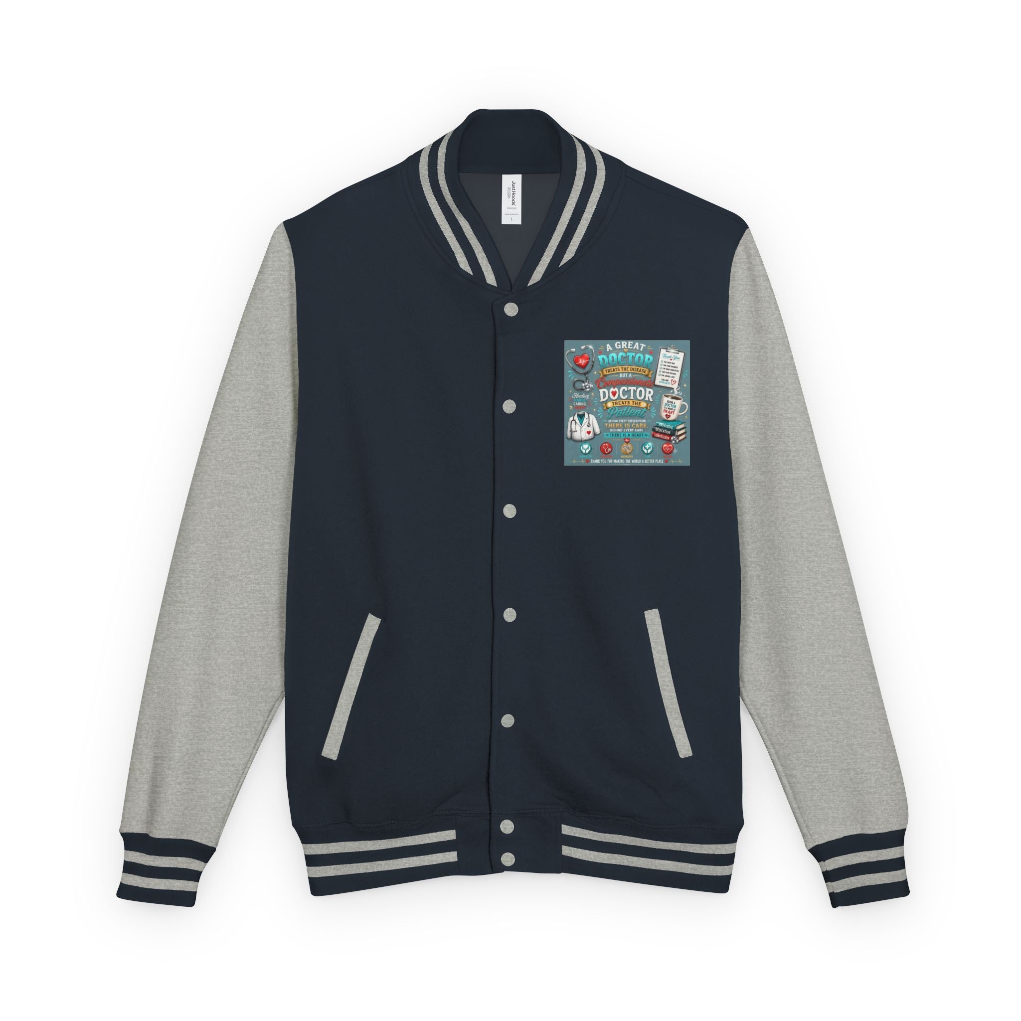 Letterman Jacket — Vintage Doctor Patch Varsity Jacket