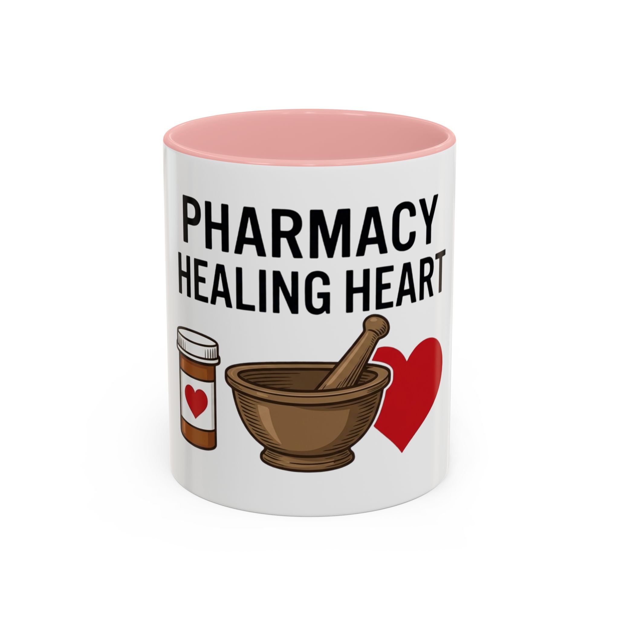Pharmacy Healing Heart Coffee Mug — Pharmacist Appreciation Accent Mug