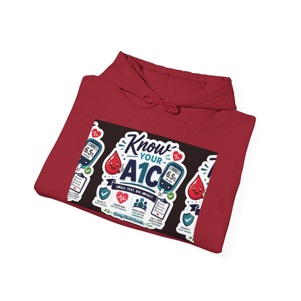 Know Your A1C Hoodie — Diabetes Awareness Sweatshirt