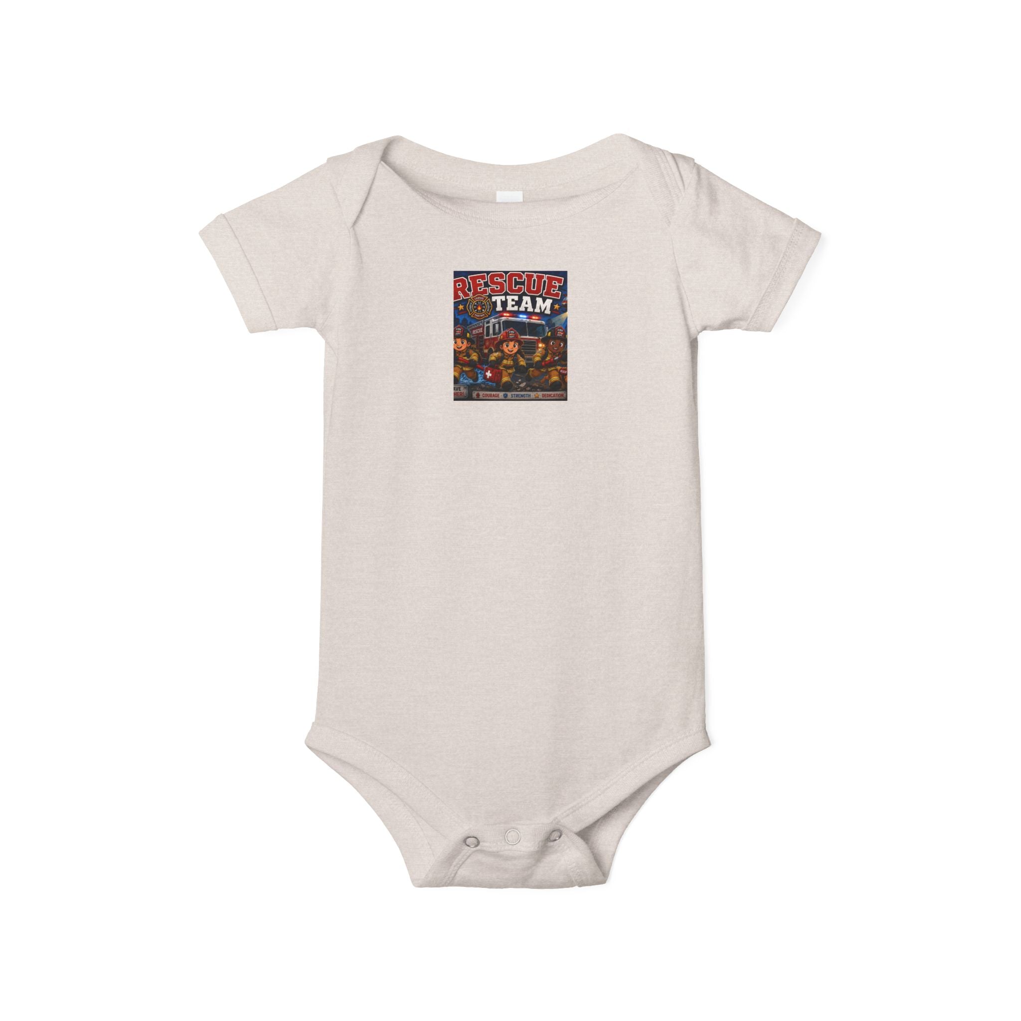 Infant Onesie - 'Team' Colorful Cartoon Character Print Baby Bodysuit