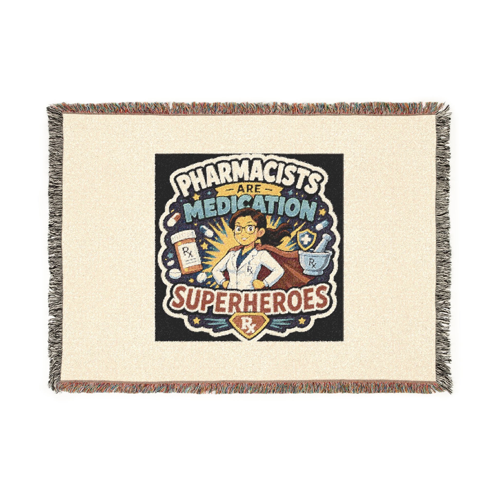 Pharmacists Are Medication Superheroes Woven Blanket
