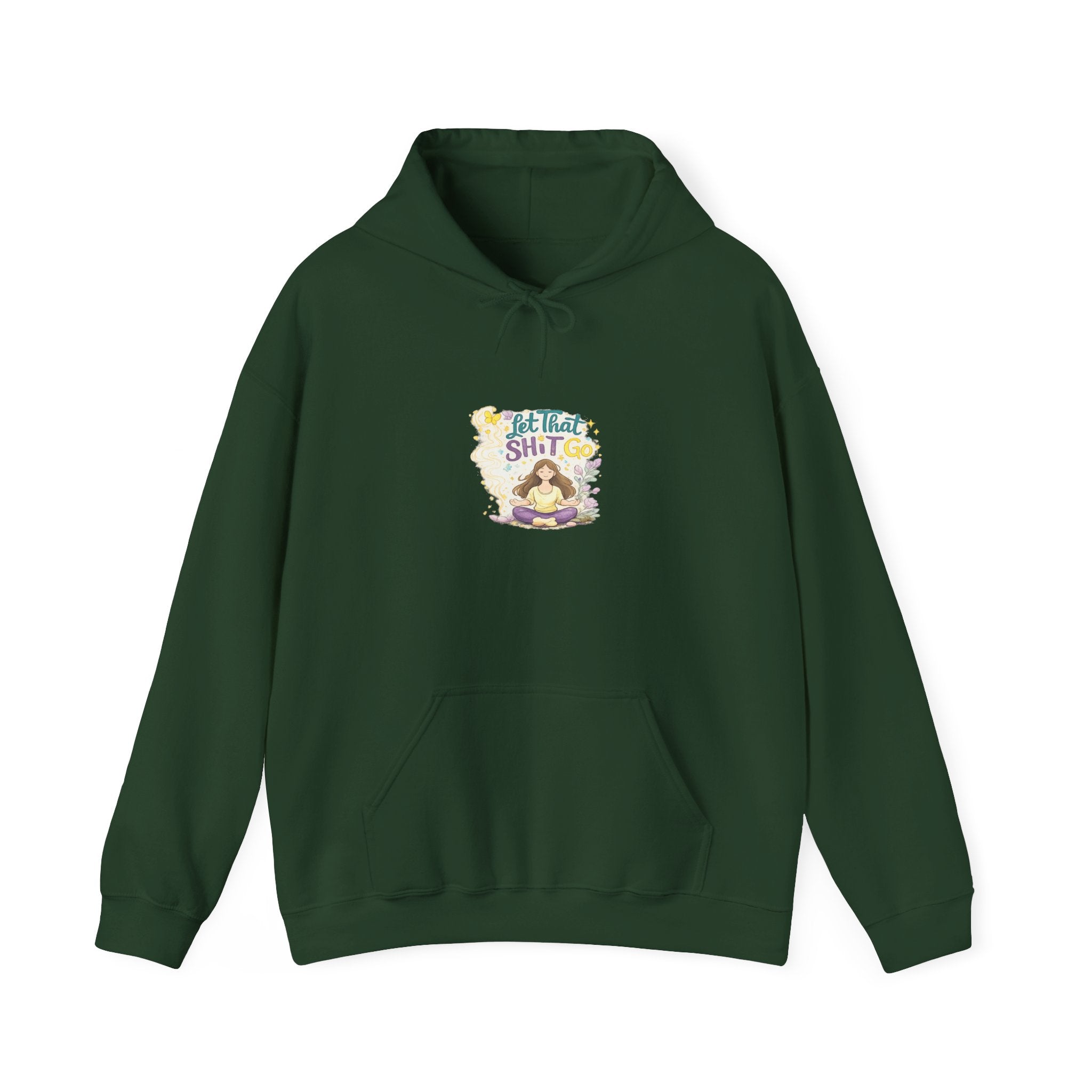 Cozy Witch Vibes Hoodie — "Not That Sh!t" Cute Witch Illustration Hoodie