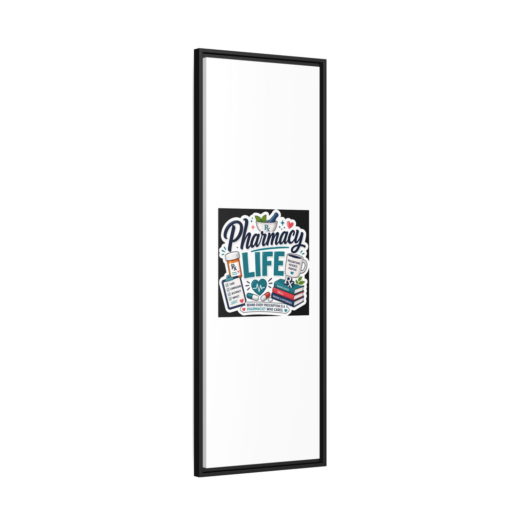 Pharmacy Life Framed Canvas Art — Colorful Pharmacist Wall Decor