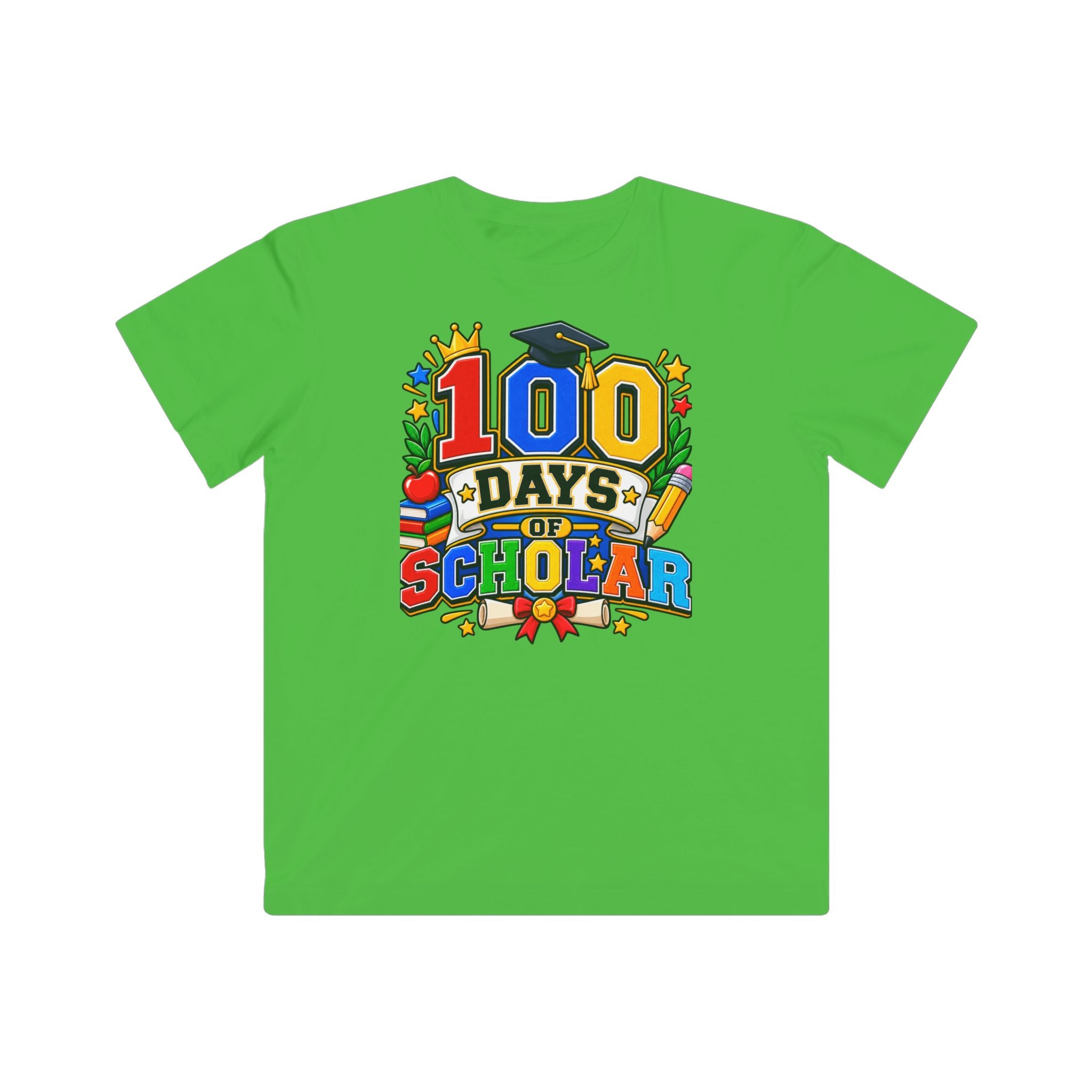 100 Days of School Kids Tee — Colorful Scholastic Celebration Shirt