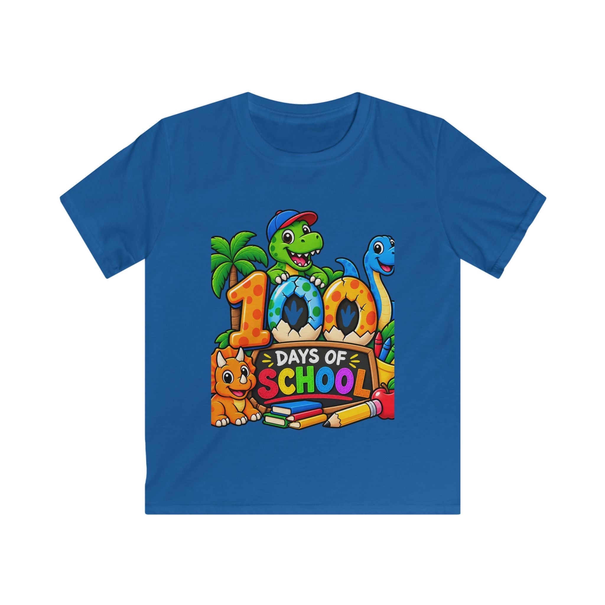 100 Days of School Kids Tee — Cute Dinosaur Celebration Shirt for Preschool & Elementary