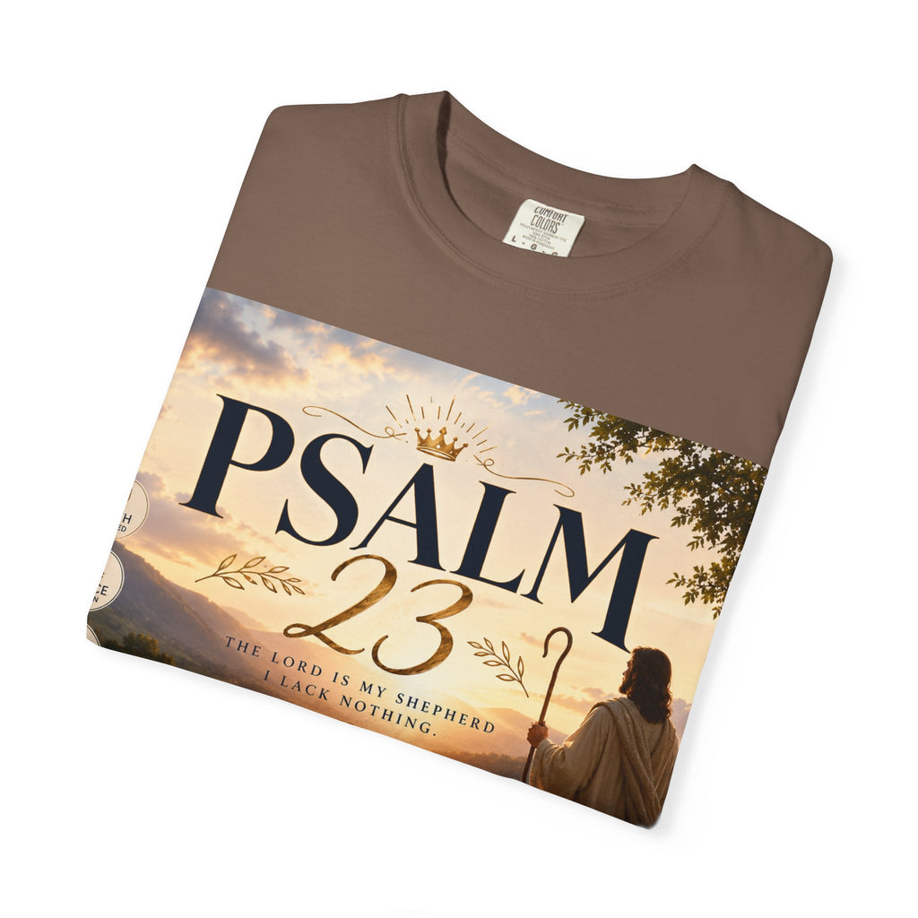Psalm 23 T-Shirt — Christian Faith Shepherd Graphic Tee