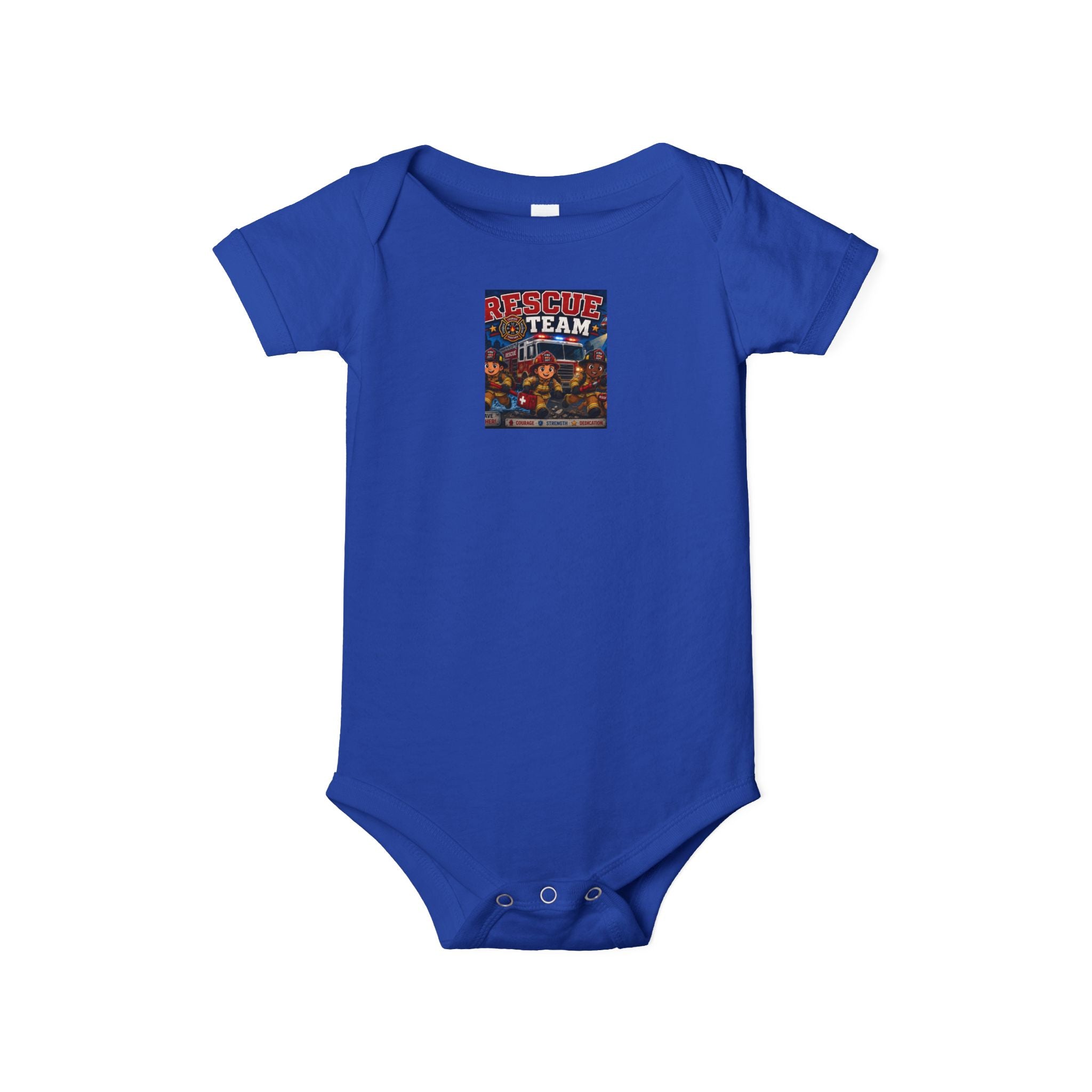 Infant Onesie - 'Team' Colorful Cartoon Character Print Baby Bodysuit