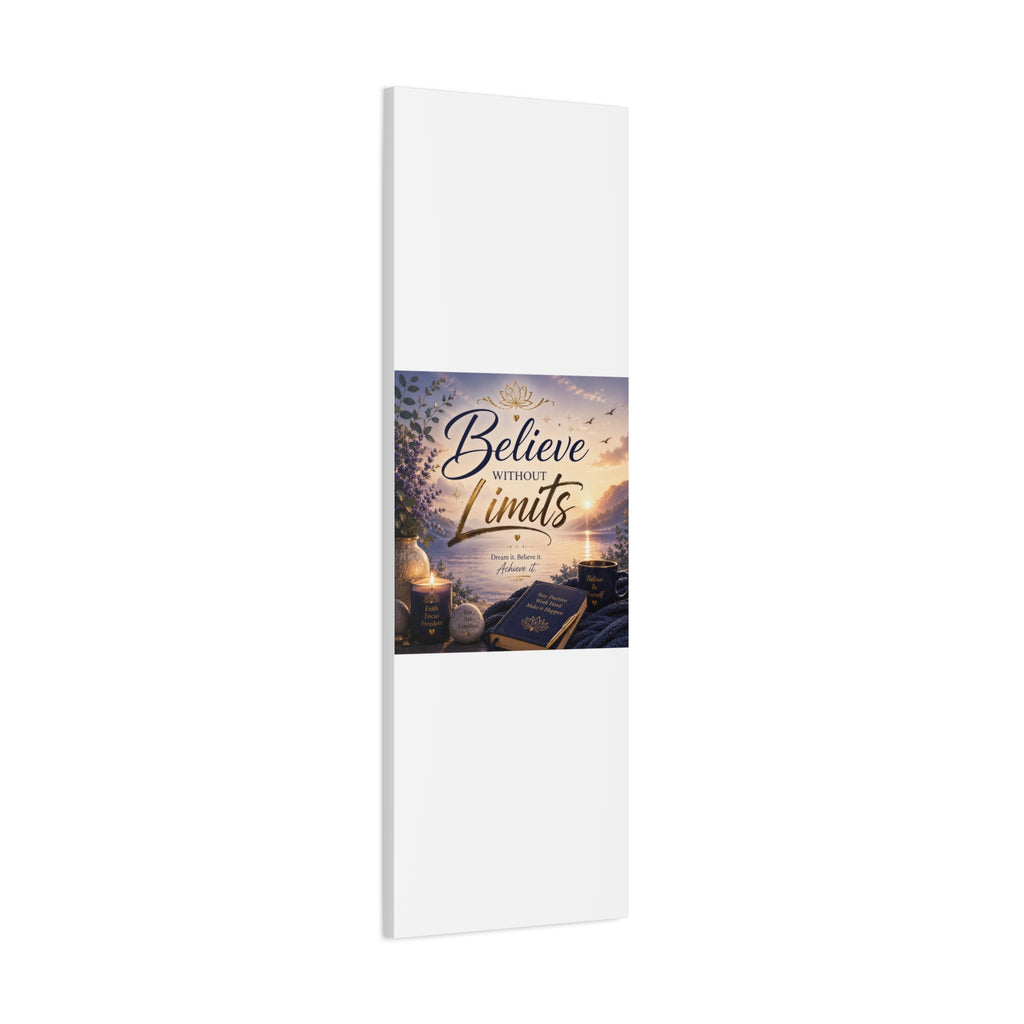 Believe Without Limits Canvas Wall Art – Inspirational Stretched Matte Print