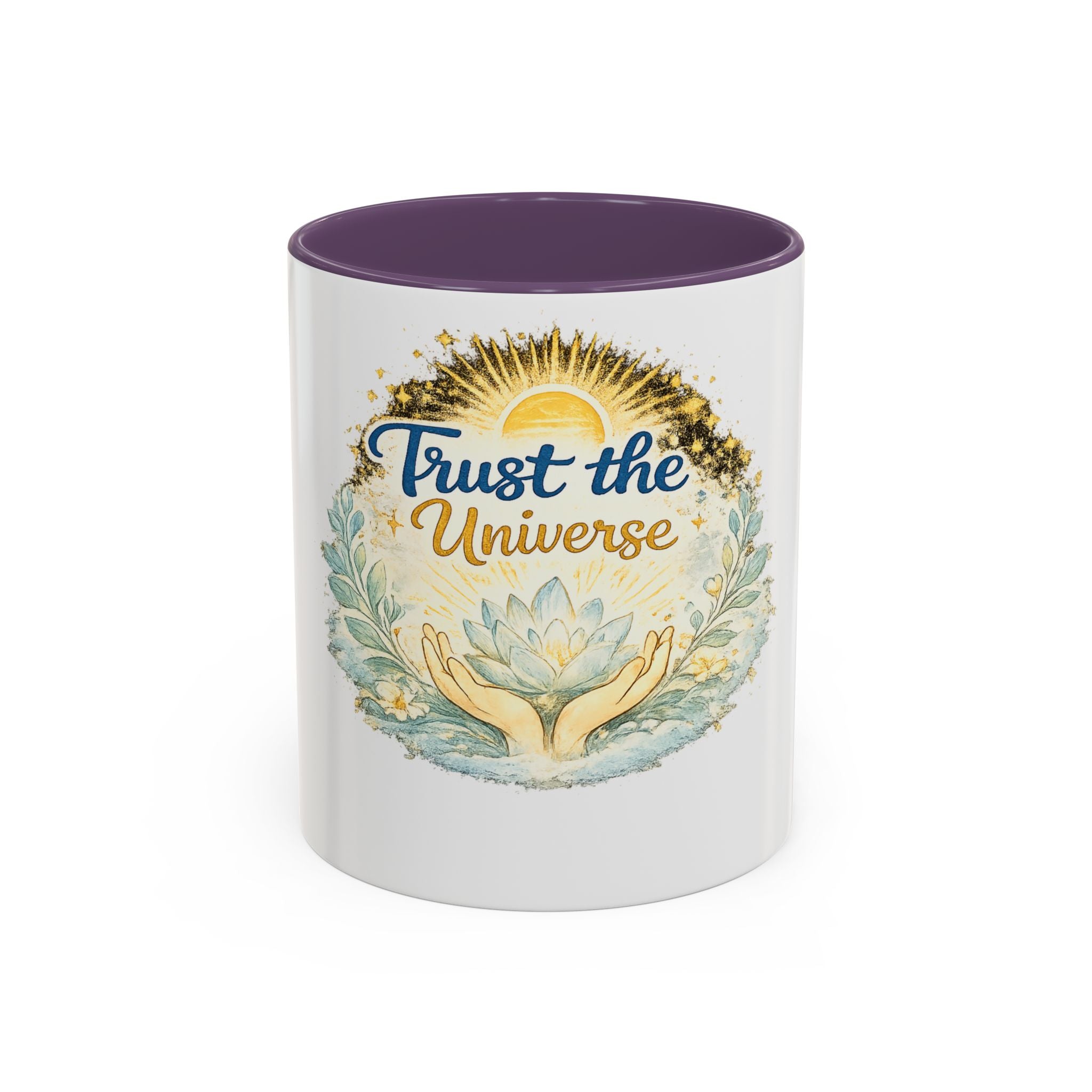 Trust the Universe Accent Coffee Mug — Inspirational Spiritual Tea & Coffee Cup (11/15oz)