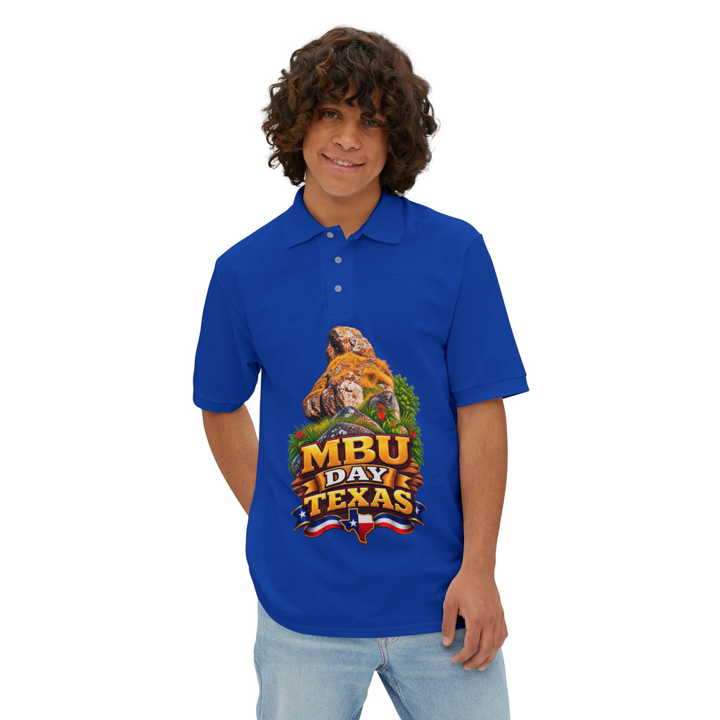Mbu Day Texas Polo — 'Mbu Day: United by Heritage, Inspired by Community' Men's Polo