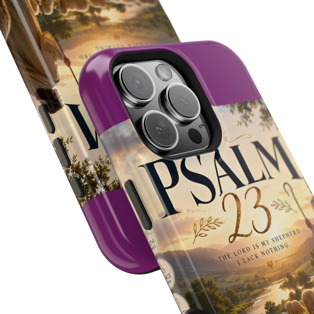 Psalm 23 Phone Case — Magnetic Impact-Resistant Christian iPhone Cover