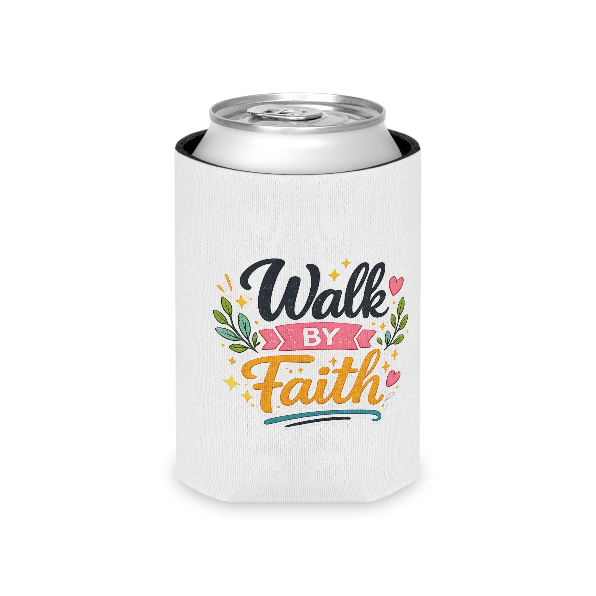 Walk By Faith Can Cooler — Inspirational Faith Beverage Koozie