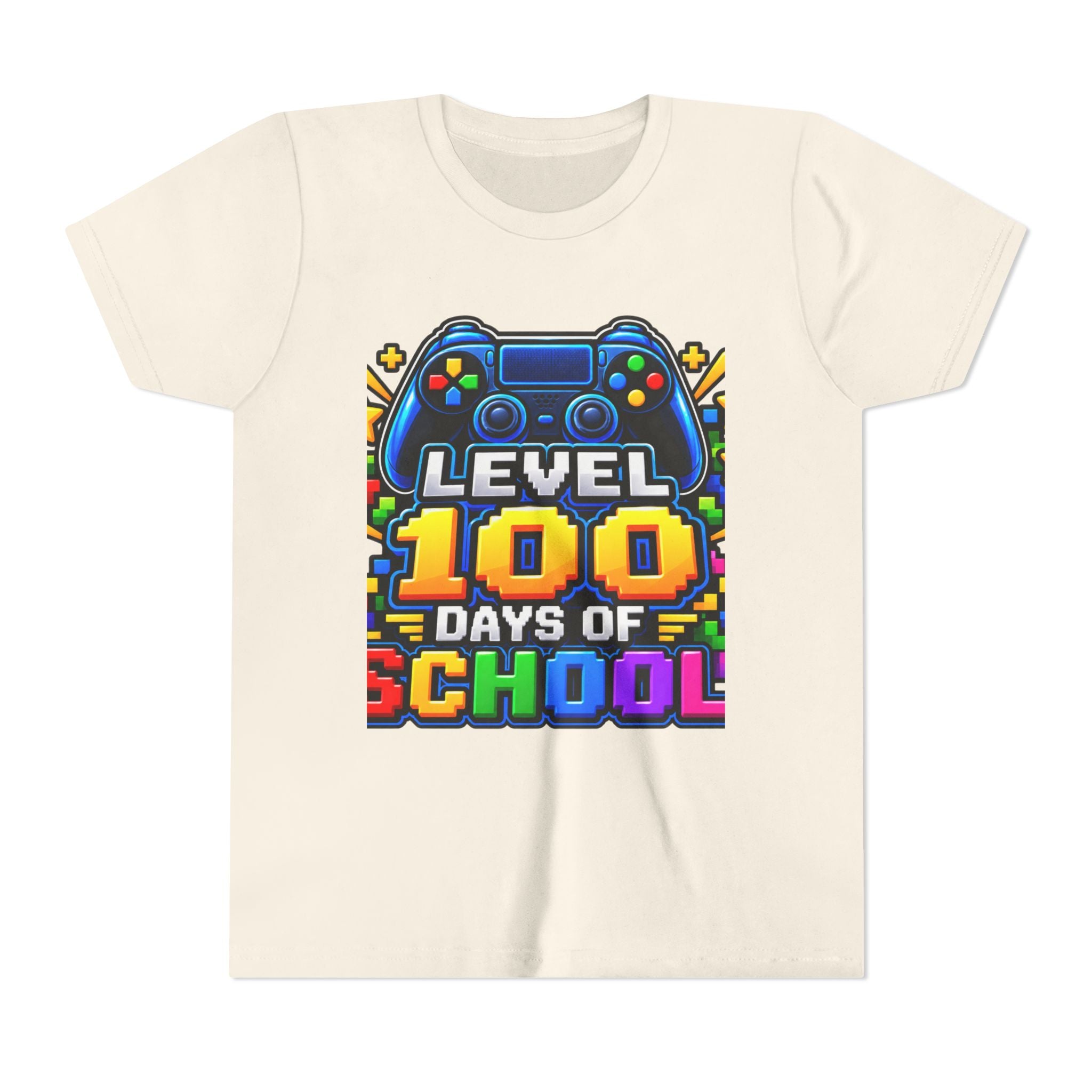 Level 100 Days of School Youth Tee — Gamer 100th Day of School Shirt