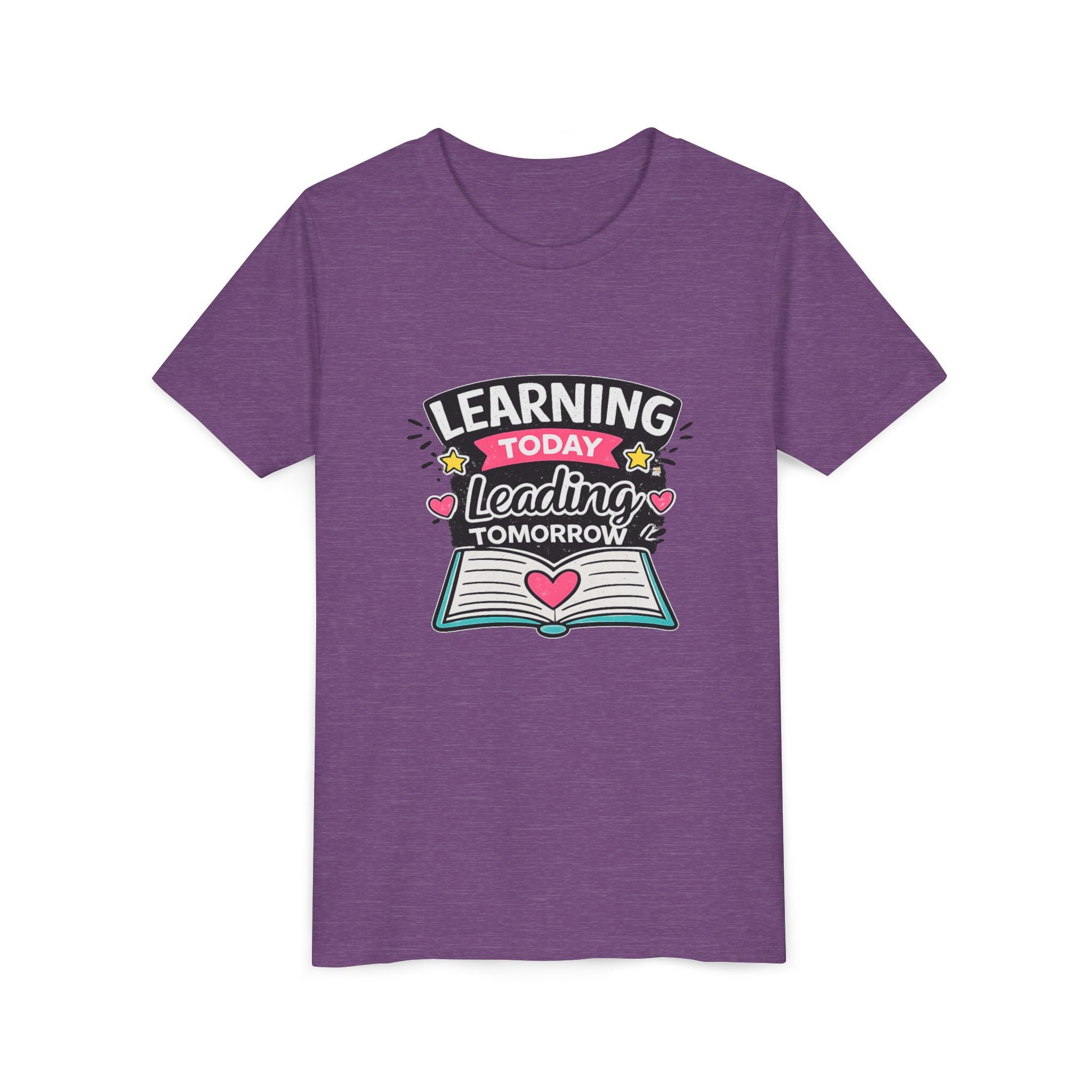 Youth Tee — "Learning Today, Leading Tomorrow" School Kids Graphic T-Shirt