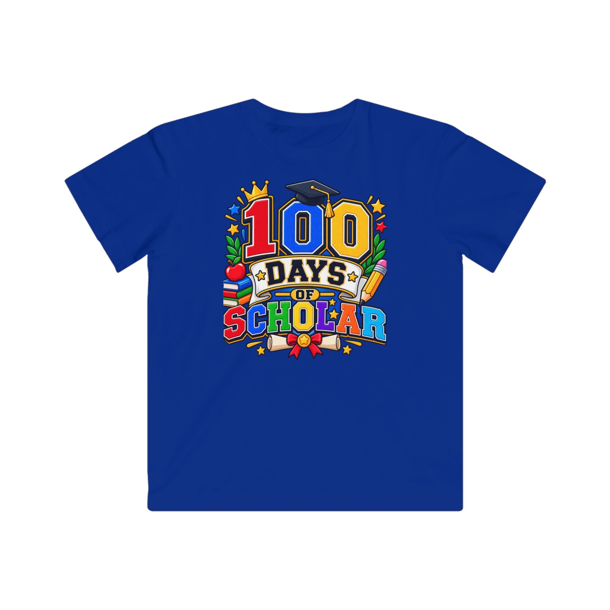 100 Days of School Kids Tee — Colorful Scholastic Celebration Shirt