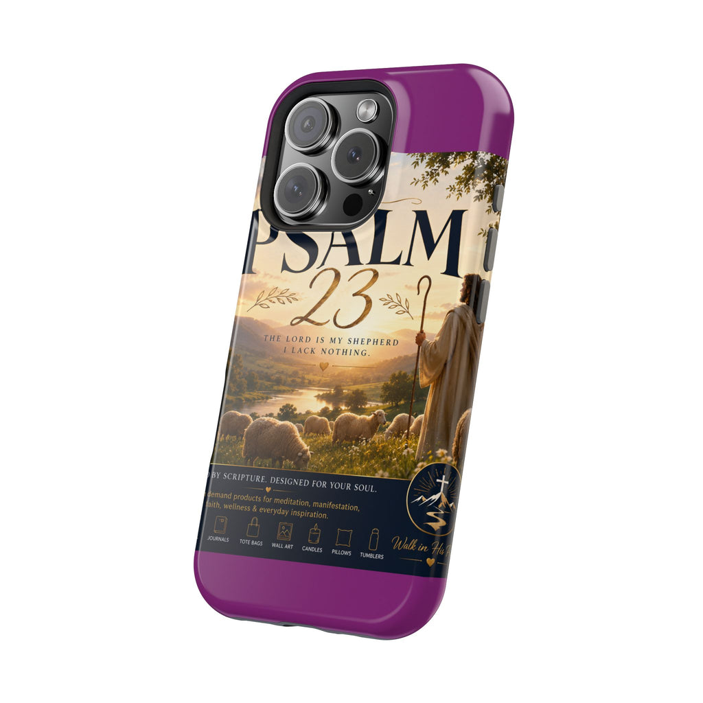 Psalm 23 Phone Case — Magnetic Impact-Resistant Christian iPhone Cover