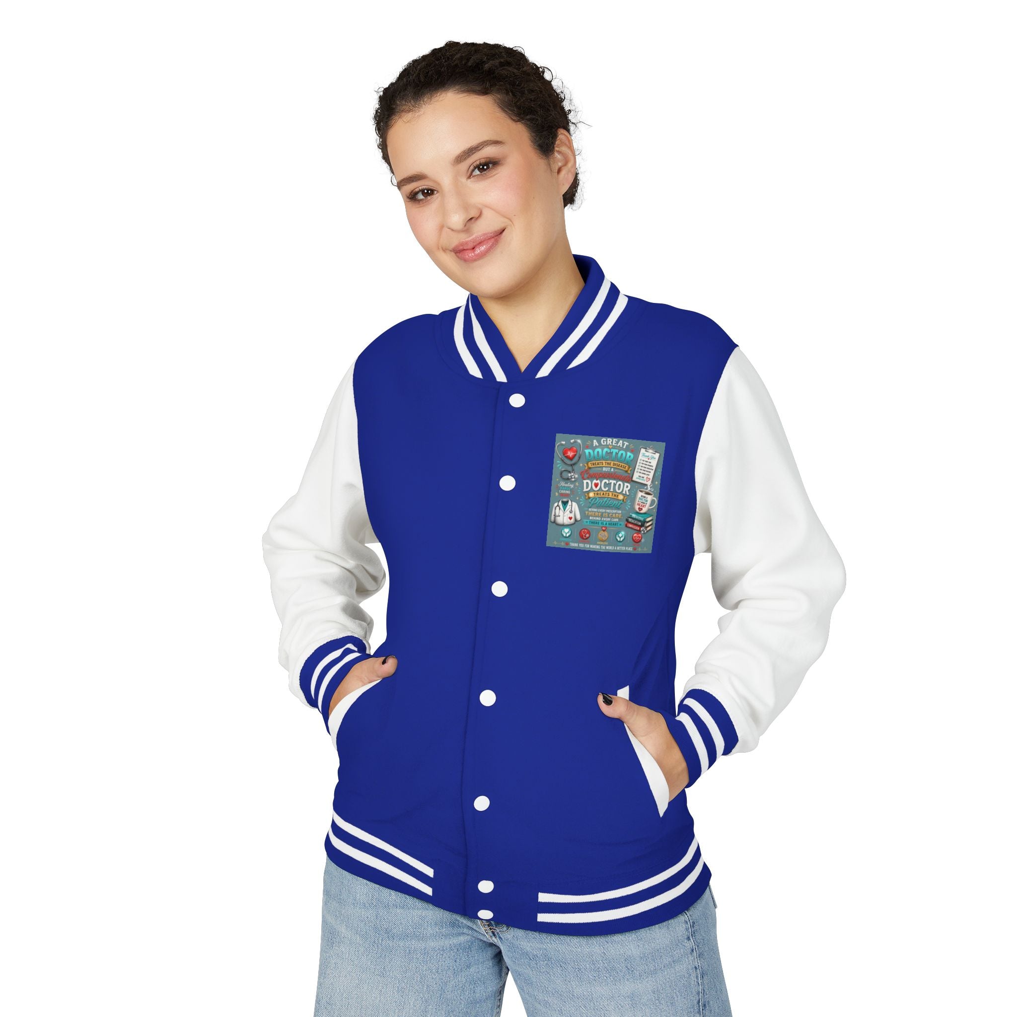 Letterman Jacket — Vintage Doctor Patch Varsity Jacket