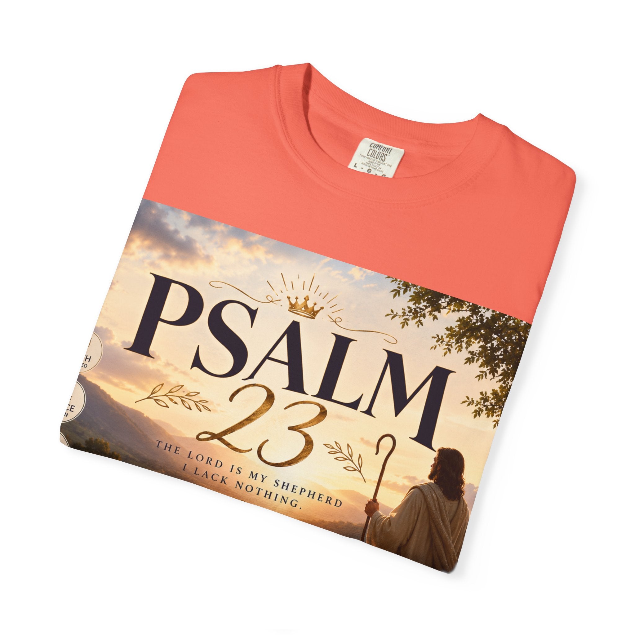 Psalm 23 T-Shirt — Christian Faith Shepherd Graphic Tee
