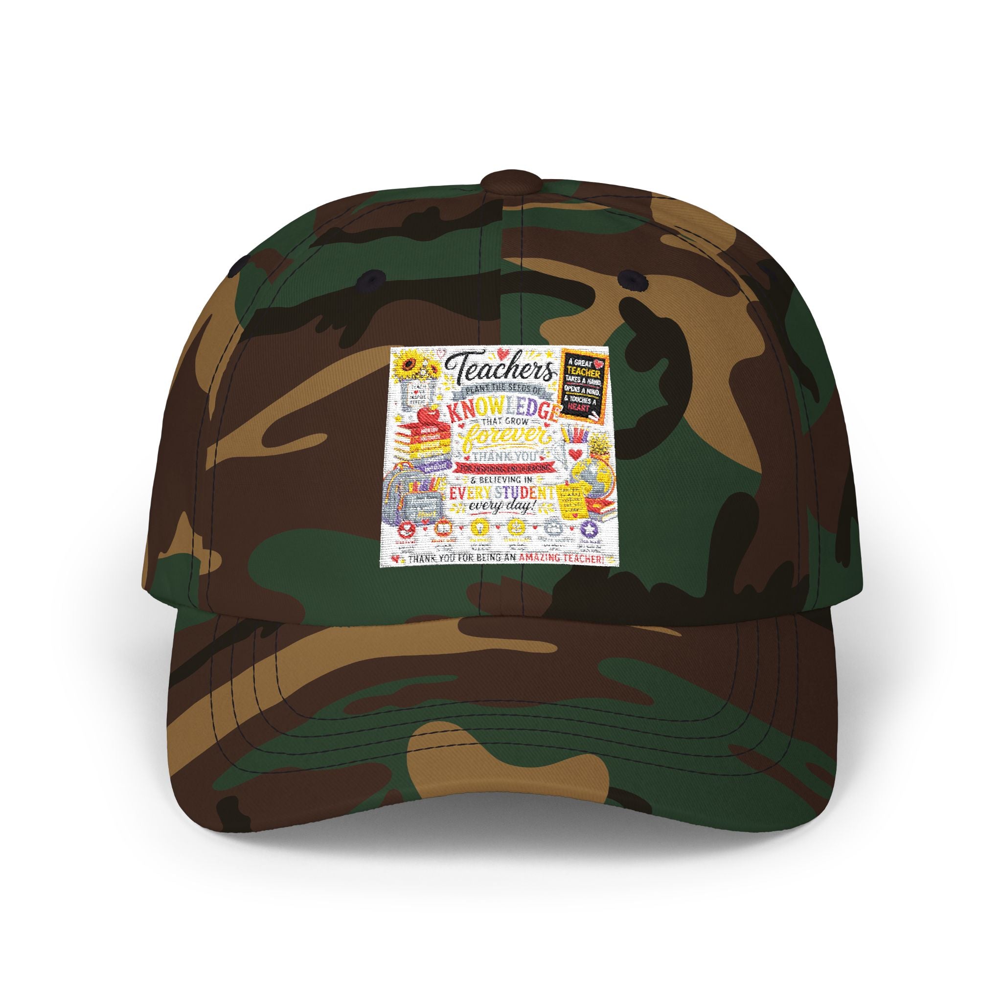 Dad Cap — Teacher Appreciation Collage Hat (Thank You, Best Teacher)
